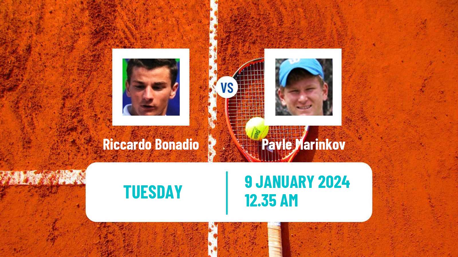 Tennis ATP Australian Open Riccardo Bonadio - Pavle Marinkov