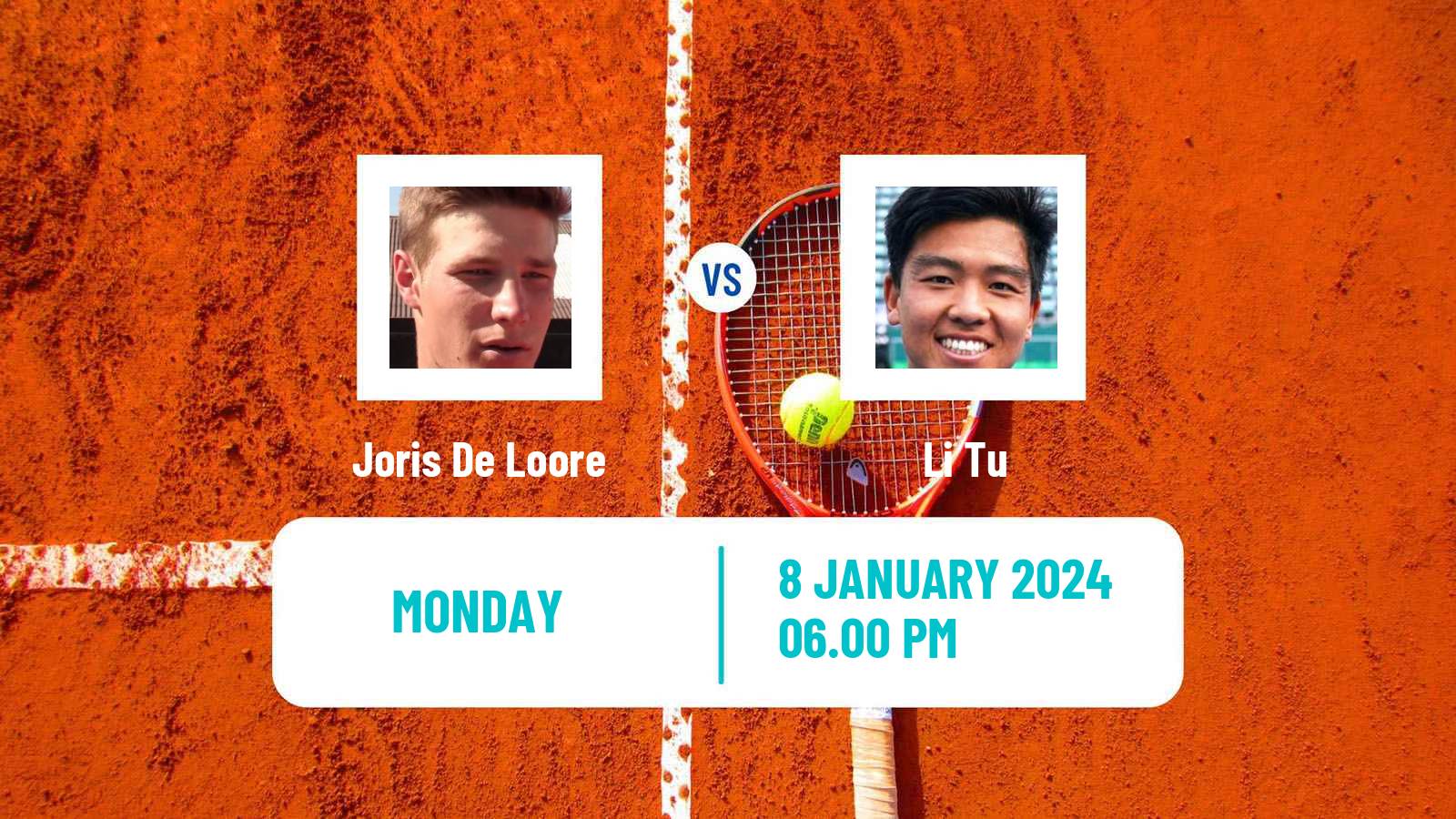 Tennis ATP Australian Open Joris De Loore - Li Tu