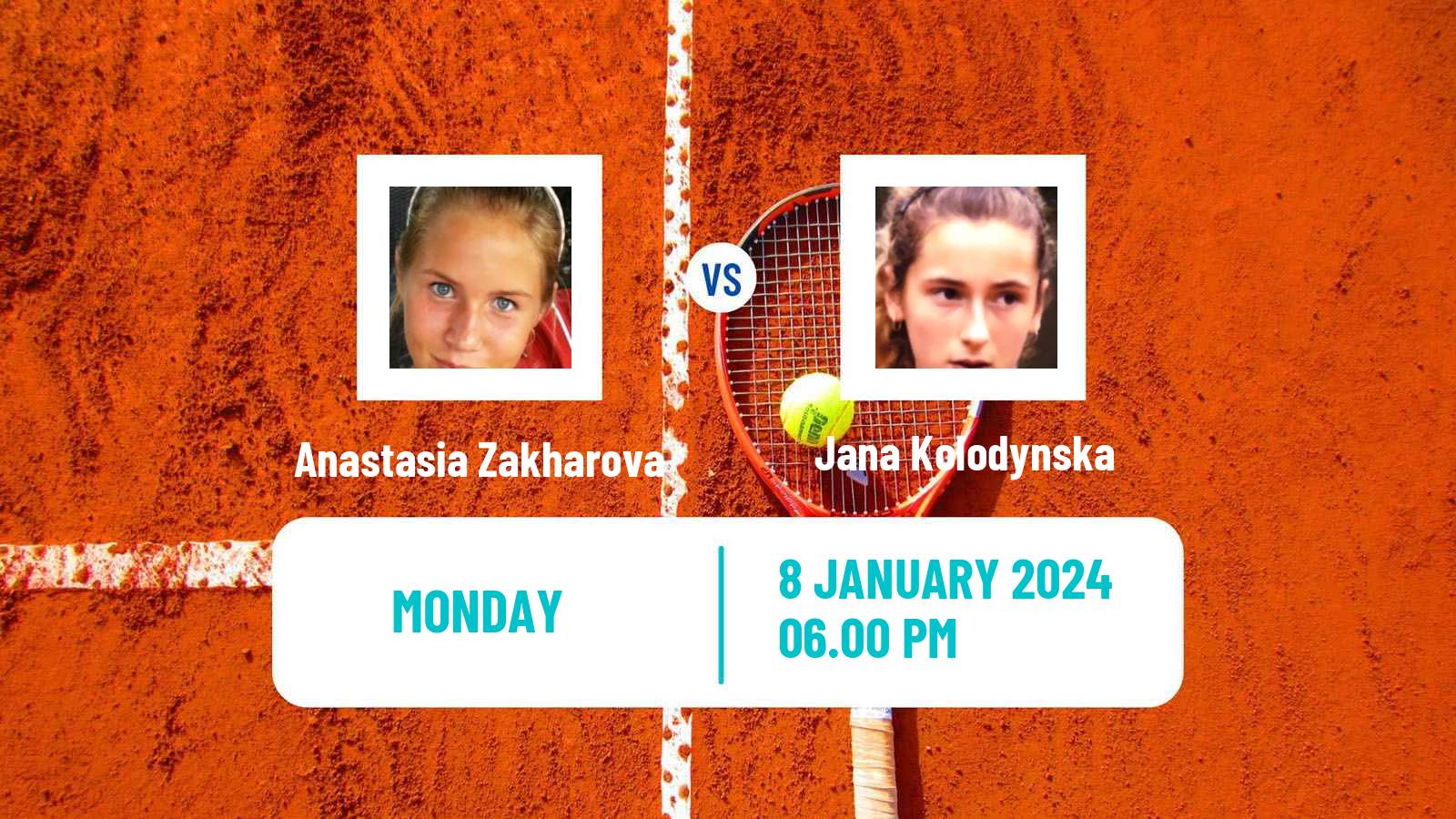 Tennis WTA Australian Open Anastasia Zakharova - Jana Kolodynska