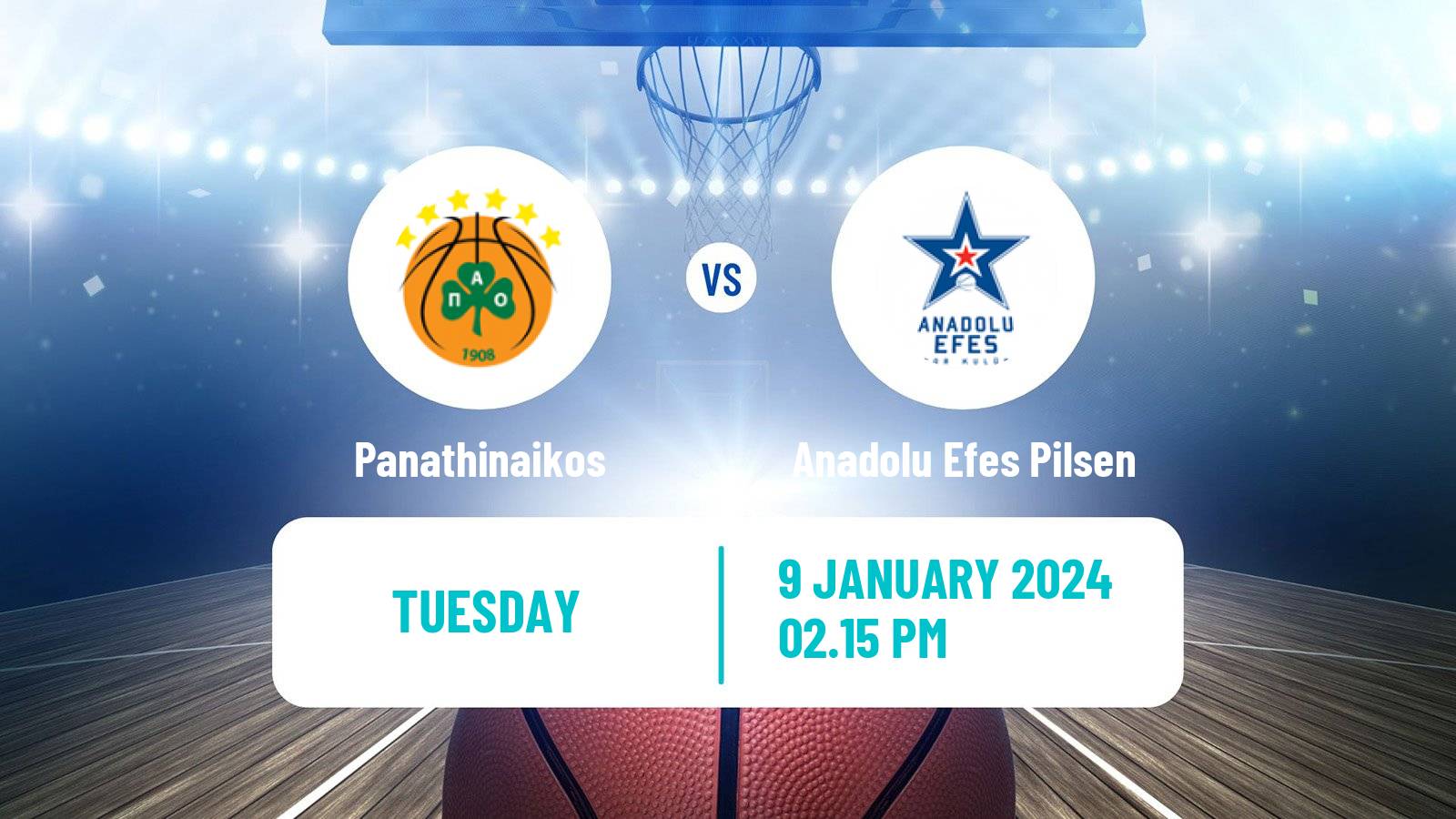 Basketball Euroleague Panathinaikos - Anadolu Efes Pilsen