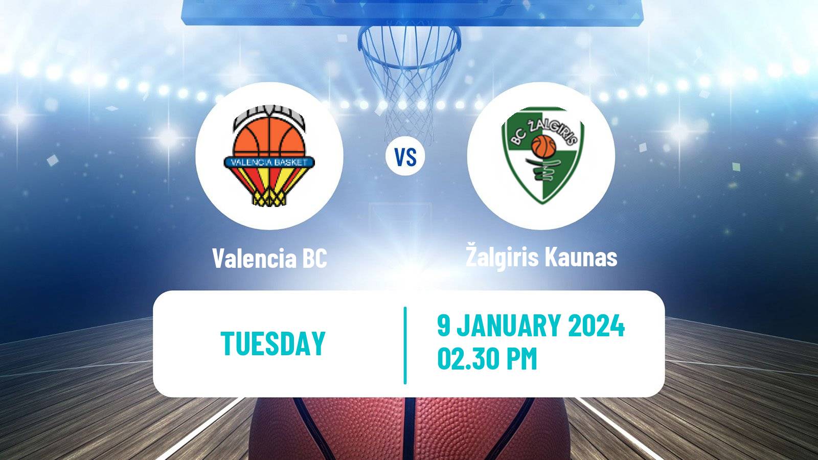 Basketball Euroleague Valencia - Žalgiris Kaunas