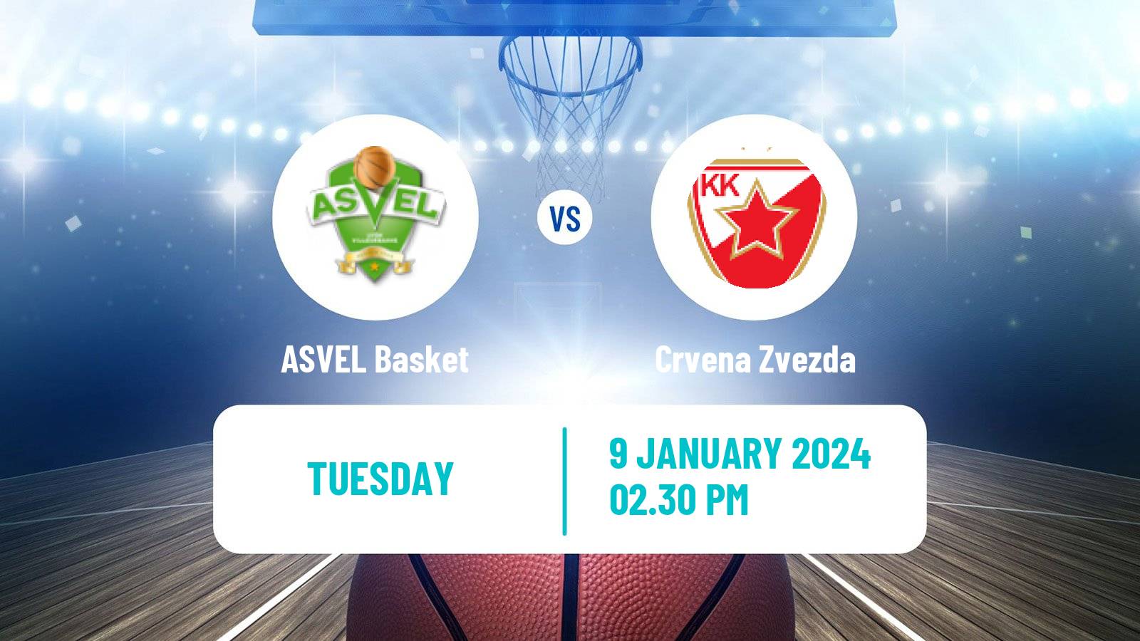 Basketball Euroleague ASVEL Basket - Crvena Zvezda