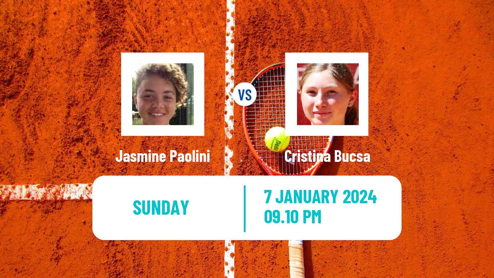 Tennis WTA Adelaide Jasmine Paolini - Cristina Bucsa