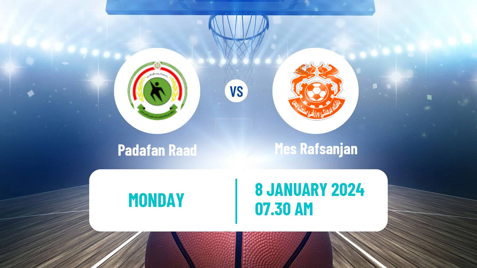 Basketball Iran Super League Basketball Padafan Raad - Mes Rafsanjan