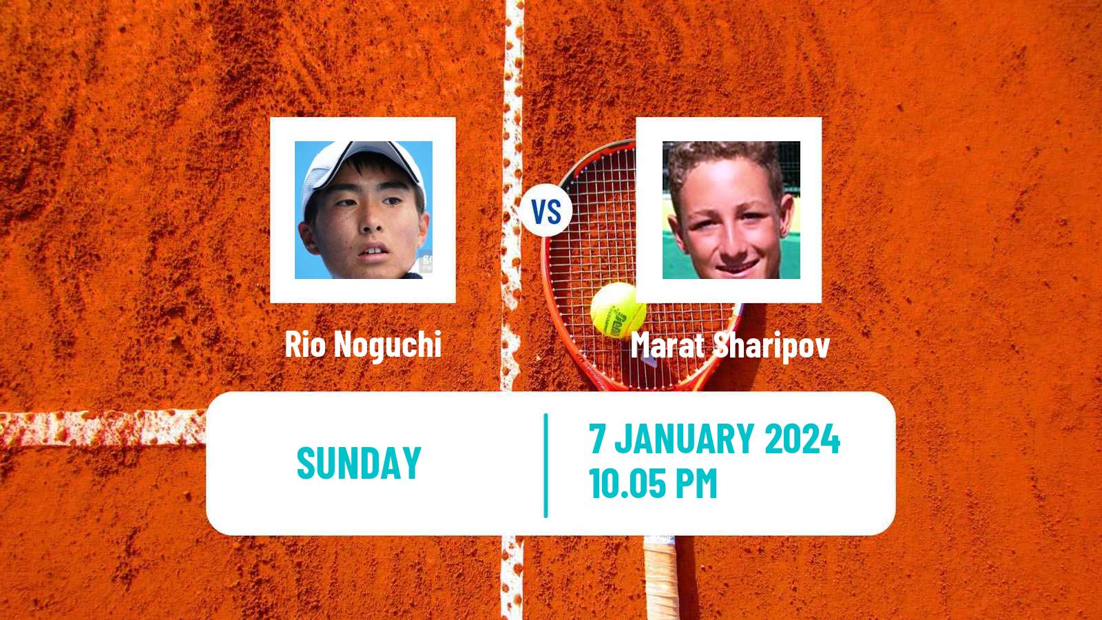 Tennis Nonthaburi 2 Challenger Men Rio Noguchi - Marat Sharipov