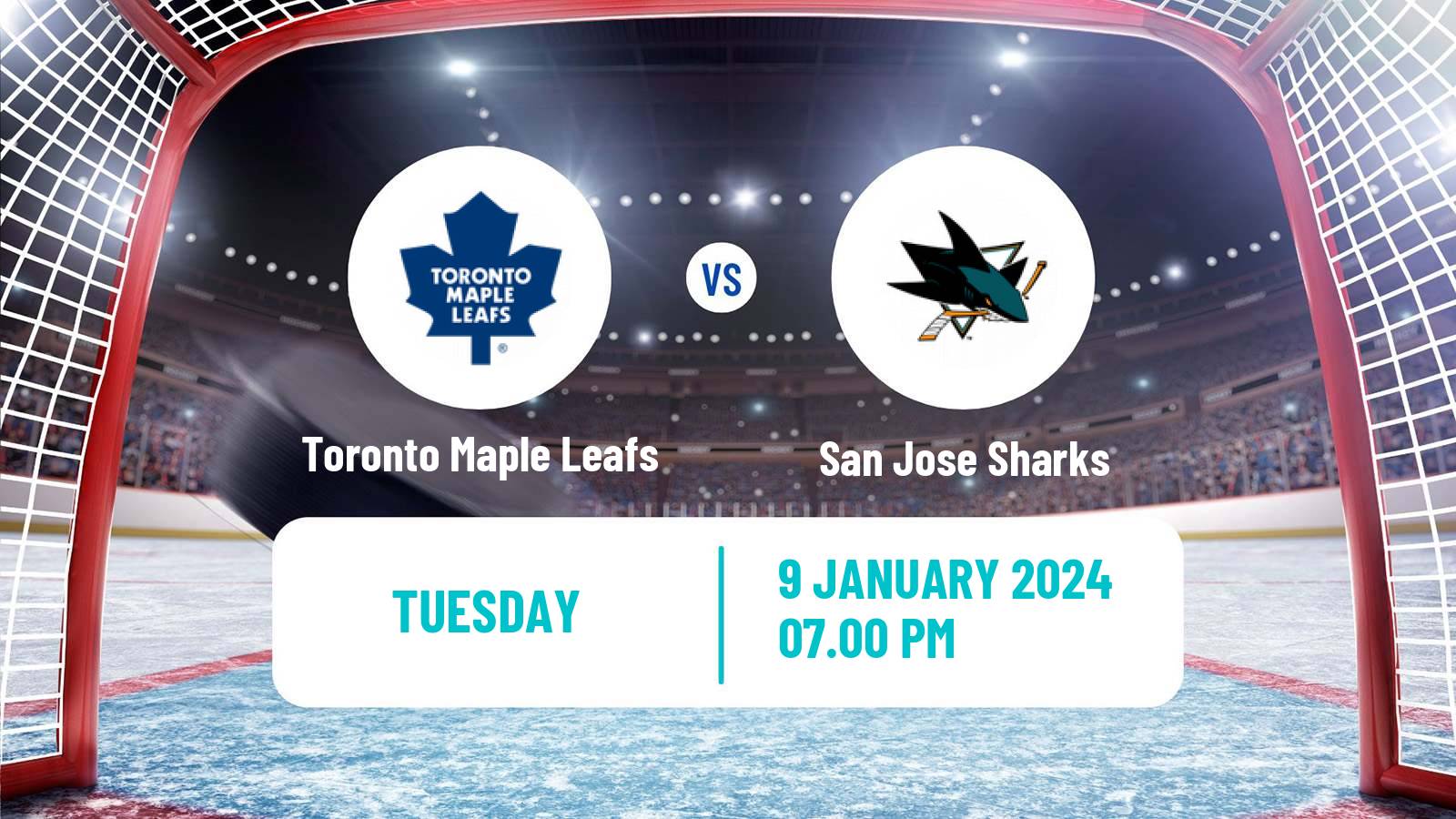 Hockey NHL Toronto Maple Leafs - San Jose Sharks
