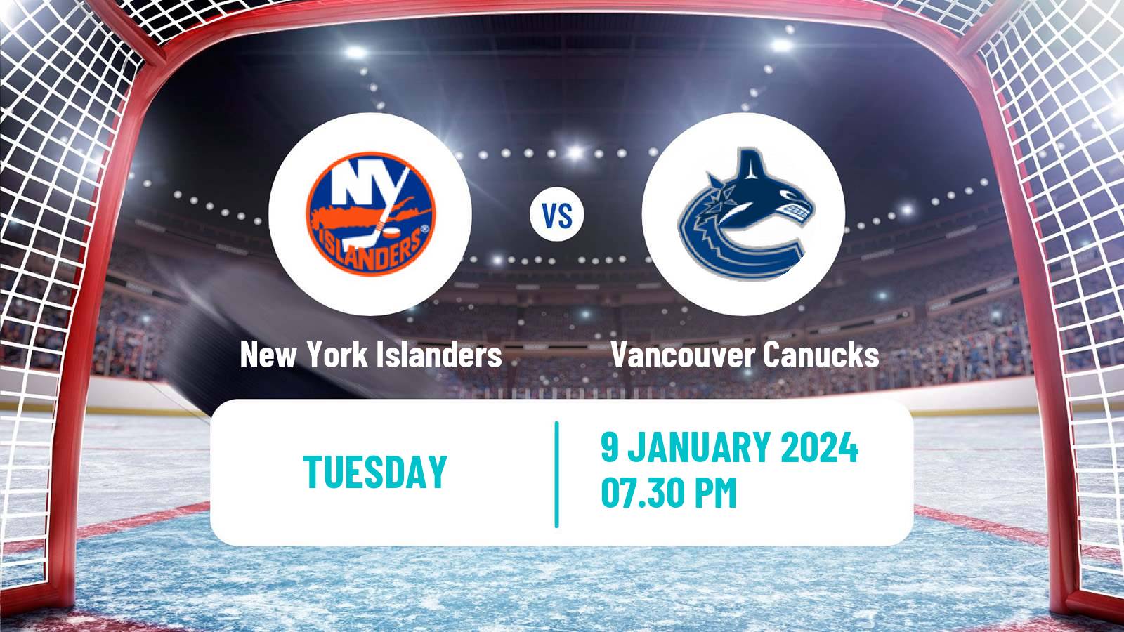 Hockey NHL New York Islanders - Vancouver Canucks