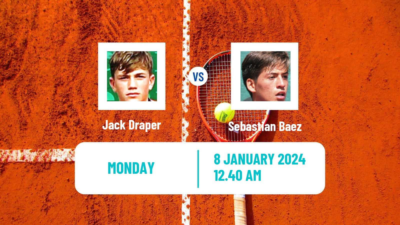 Tennis ATP Adelaide Jack Draper - Sebastian Baez