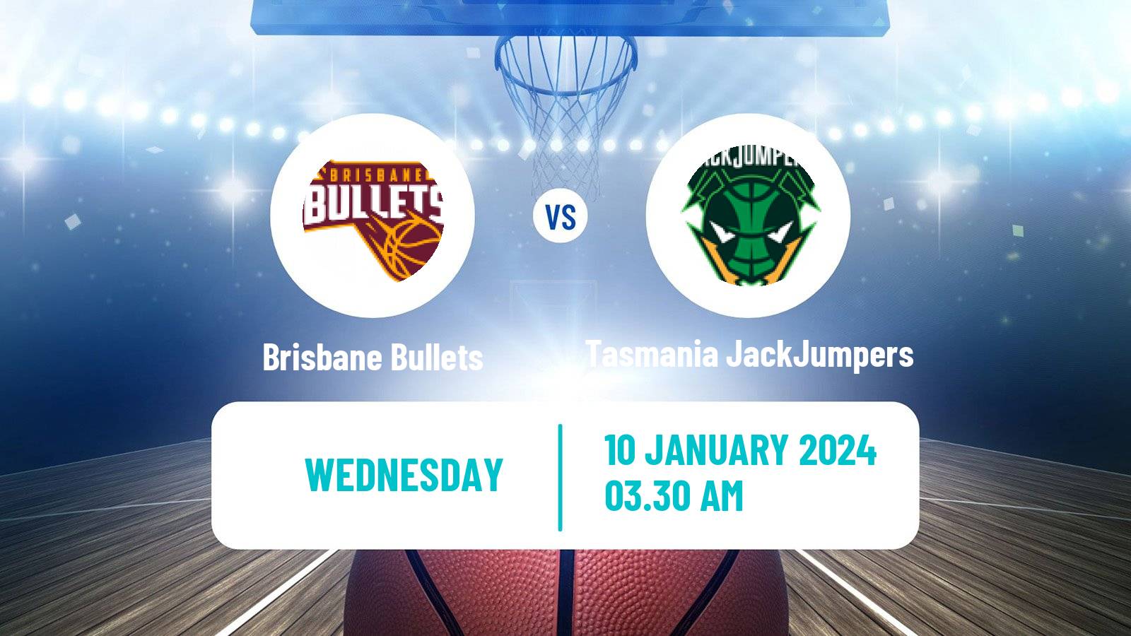 Basketball Australian NBL Brisbane Bullets - Tasmania JackJumpers