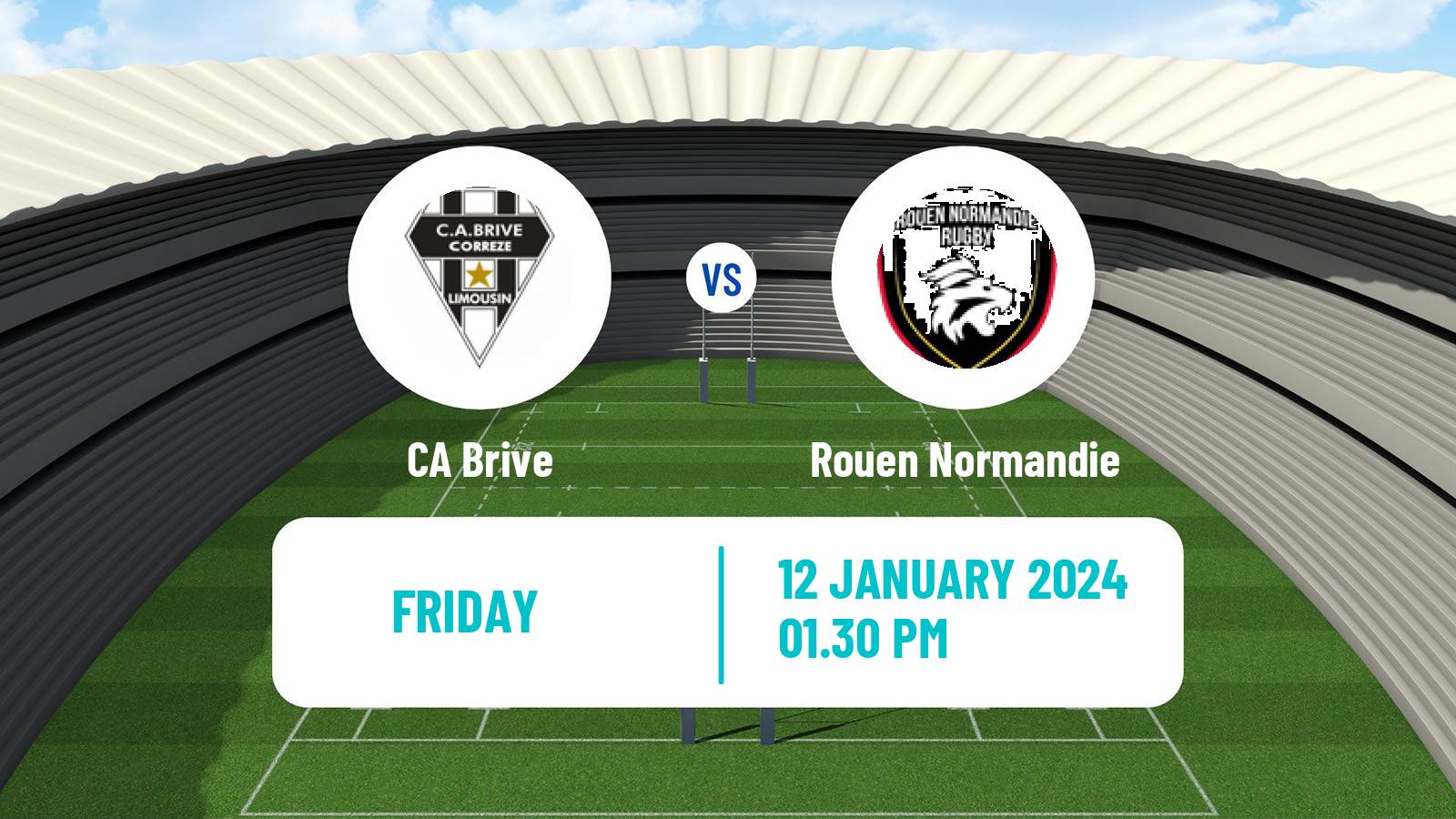 Rugby union French Pro D2 Brive - Rouen Normandie