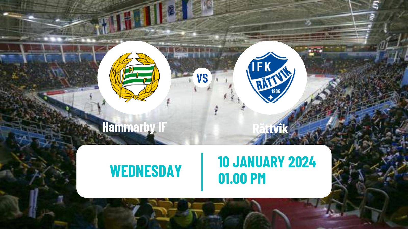 Bandy Swedish Elitserien Bandy Hammarby IF - Rättvik