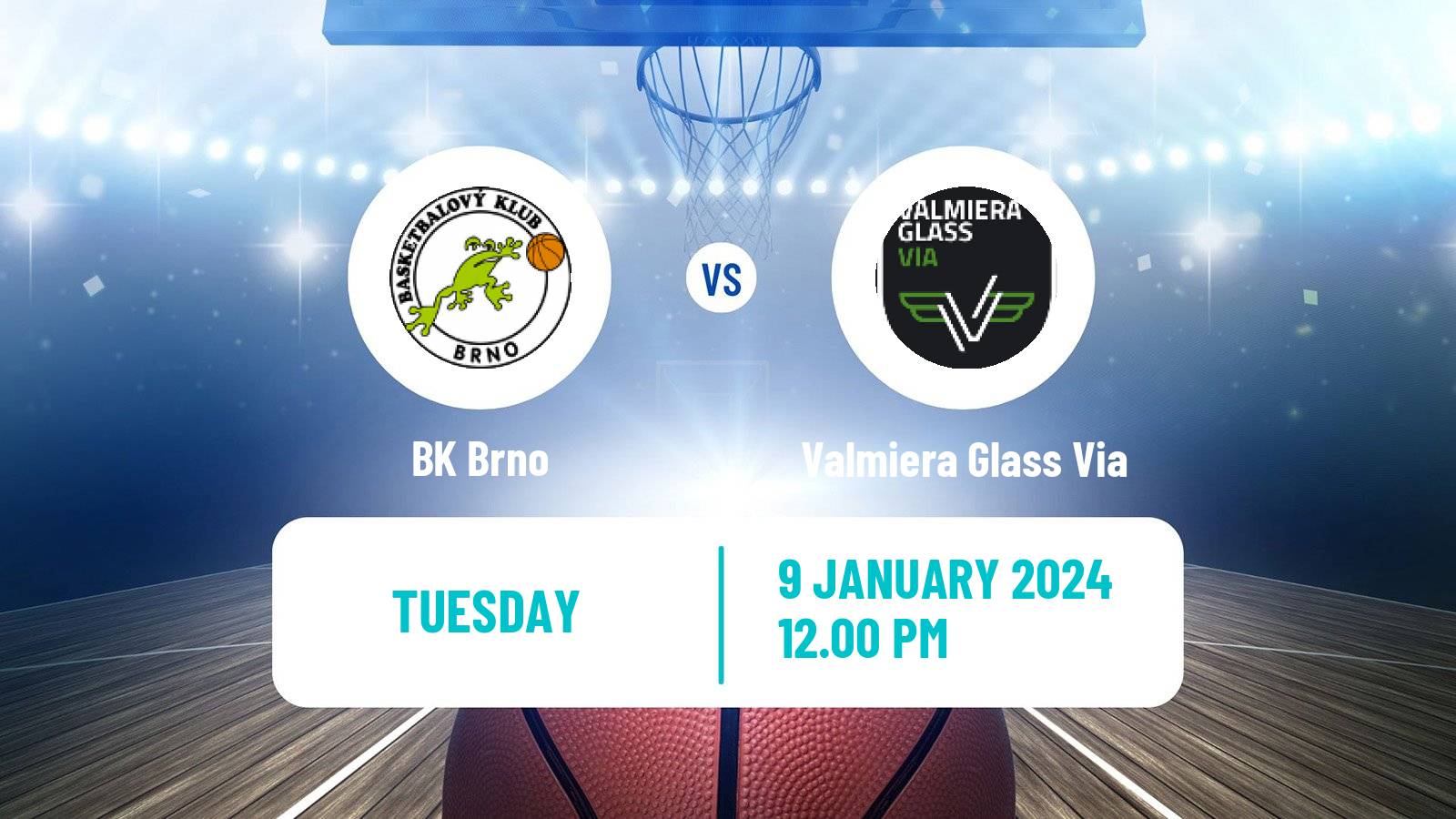 Basketball ENBL Brno - Valmiera Glass Via