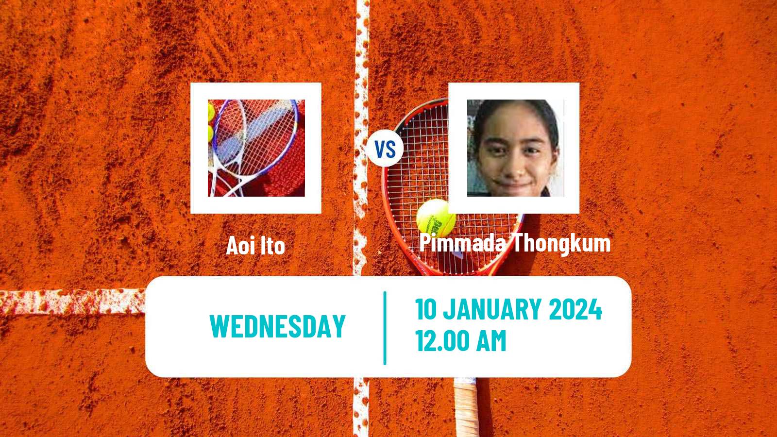 Tennis ITF W50 Nonthaburi 2 Women Aoi Ito - Pimmada Thongkum