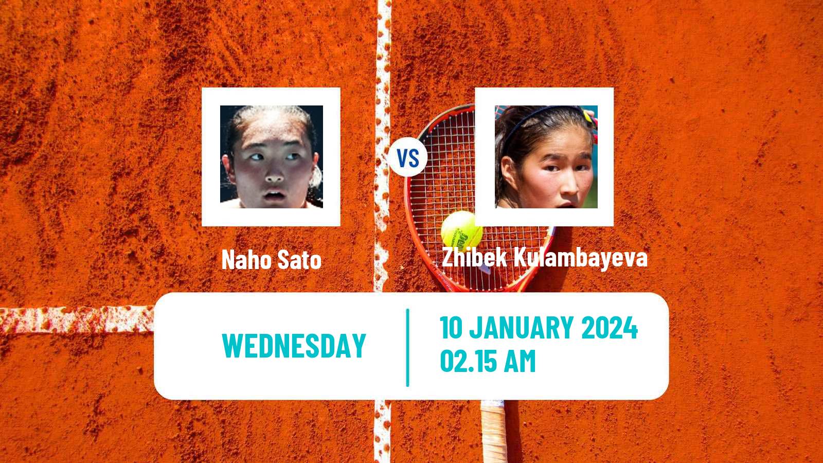 Tennis ITF W50 Nonthaburi 2 Women Naho Sato - Zhibek Kulambayeva