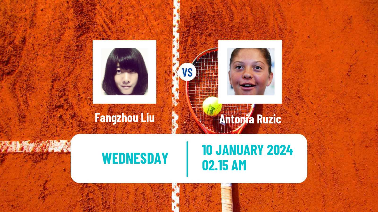Tennis ITF W50 Nonthaburi 2 Women Fangzhou Liu - Antonia Ruzic