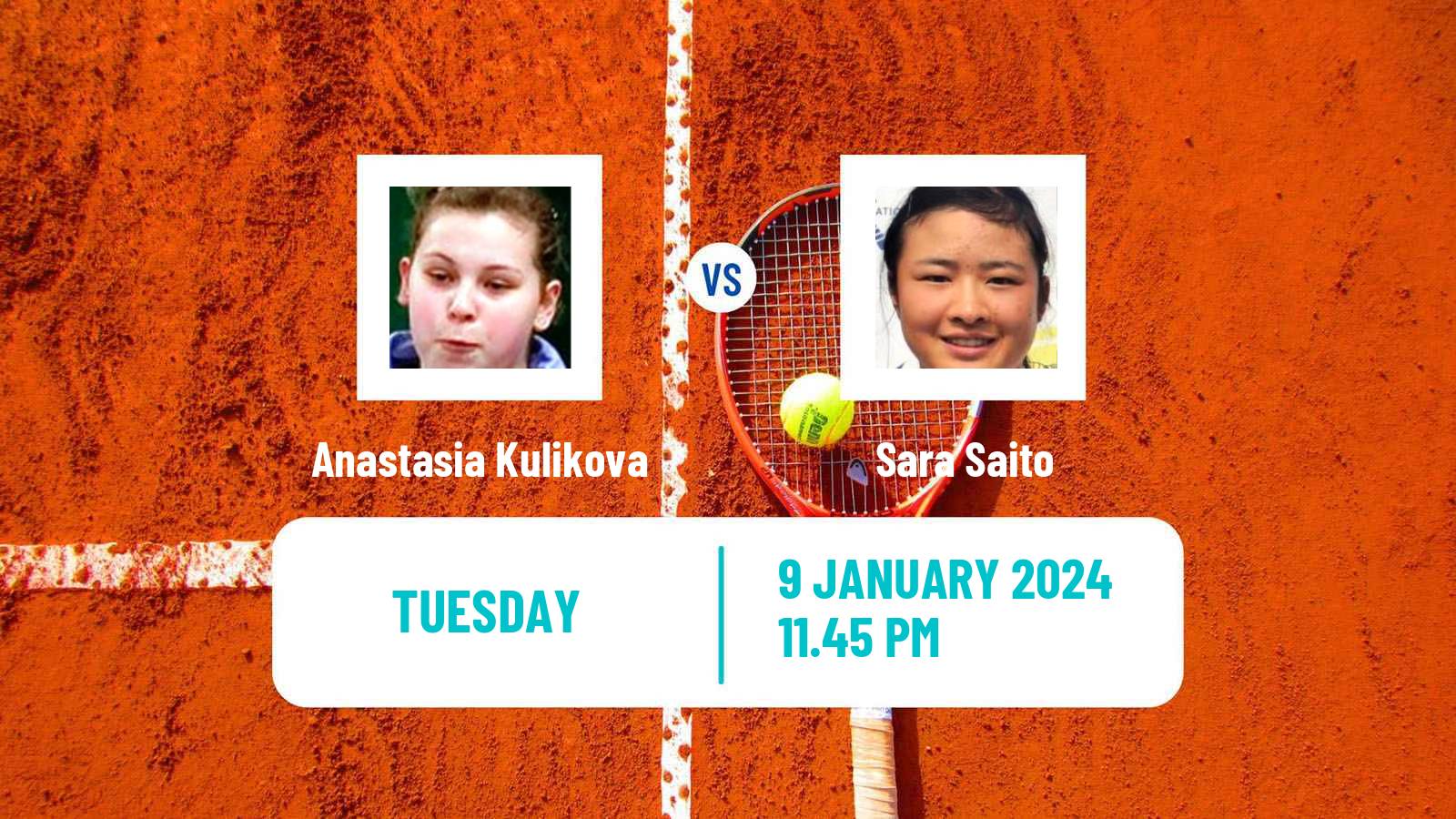 Tennis ITF W50 Nonthaburi 2 Women Anastasia Kulikova - Sara Saito