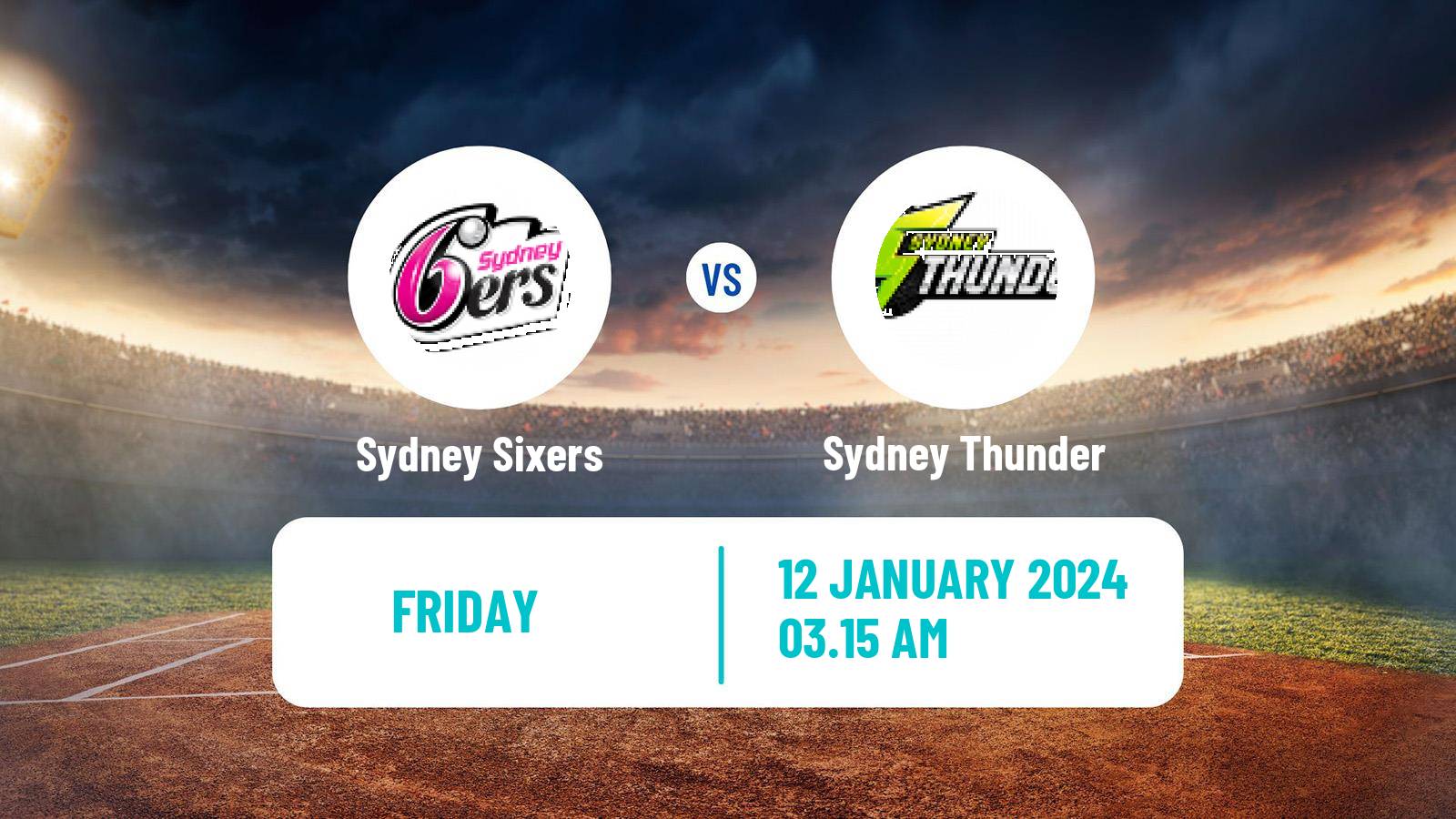 Cricket Australian Big Bash T20 Sydney Sixers - Sydney Thunder