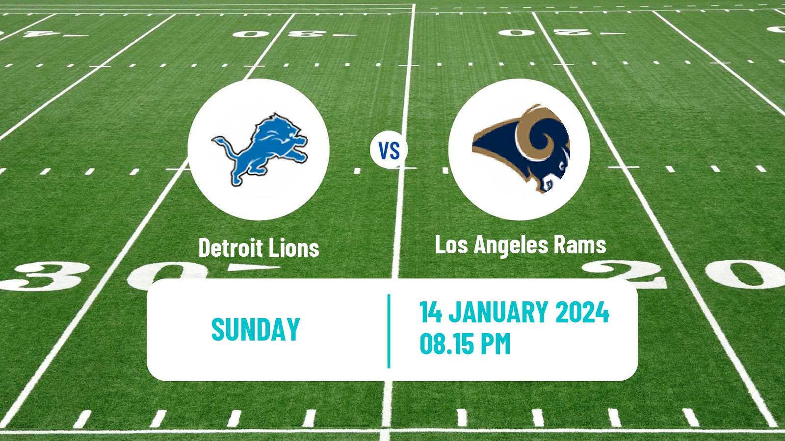 American football NFL Detroit Lions - Los Angeles Rams