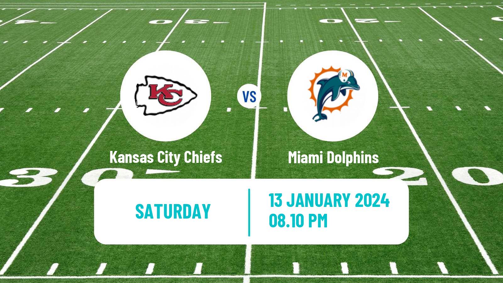 American football NFL Kansas City Chiefs - Miami Dolphins