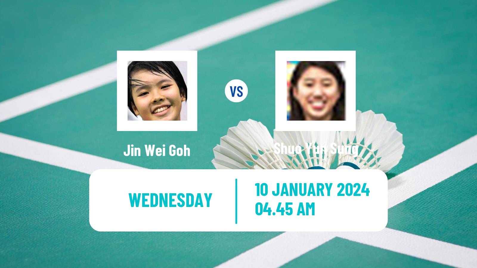 Badminton BWF World Tour Malaysia Open Women Jin Wei Goh - Shuo Yun Sung