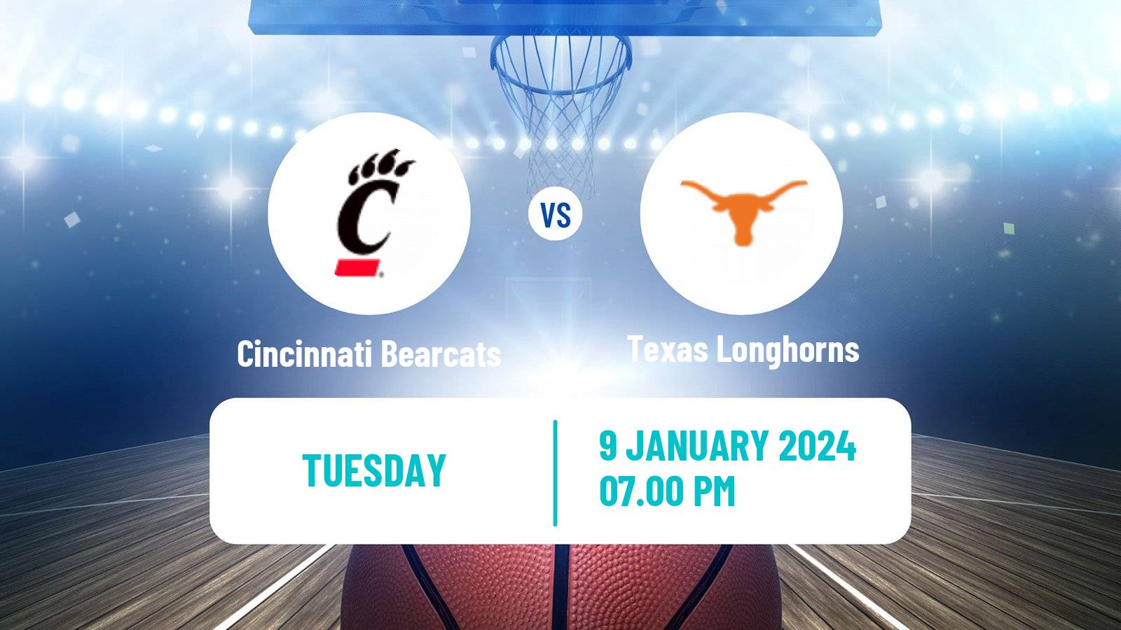 Basketball NCAA College Basketball Cincinnati Bearcats - Texas Longhorns