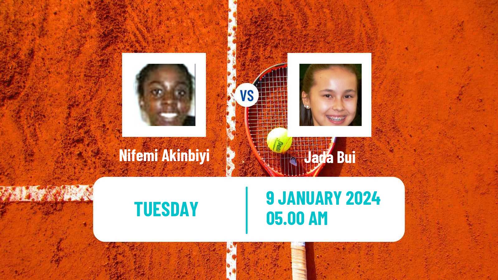 Tennis ITF W15 Fort De France Women 2024 Nifemi Akinbiyi - Jada Bui