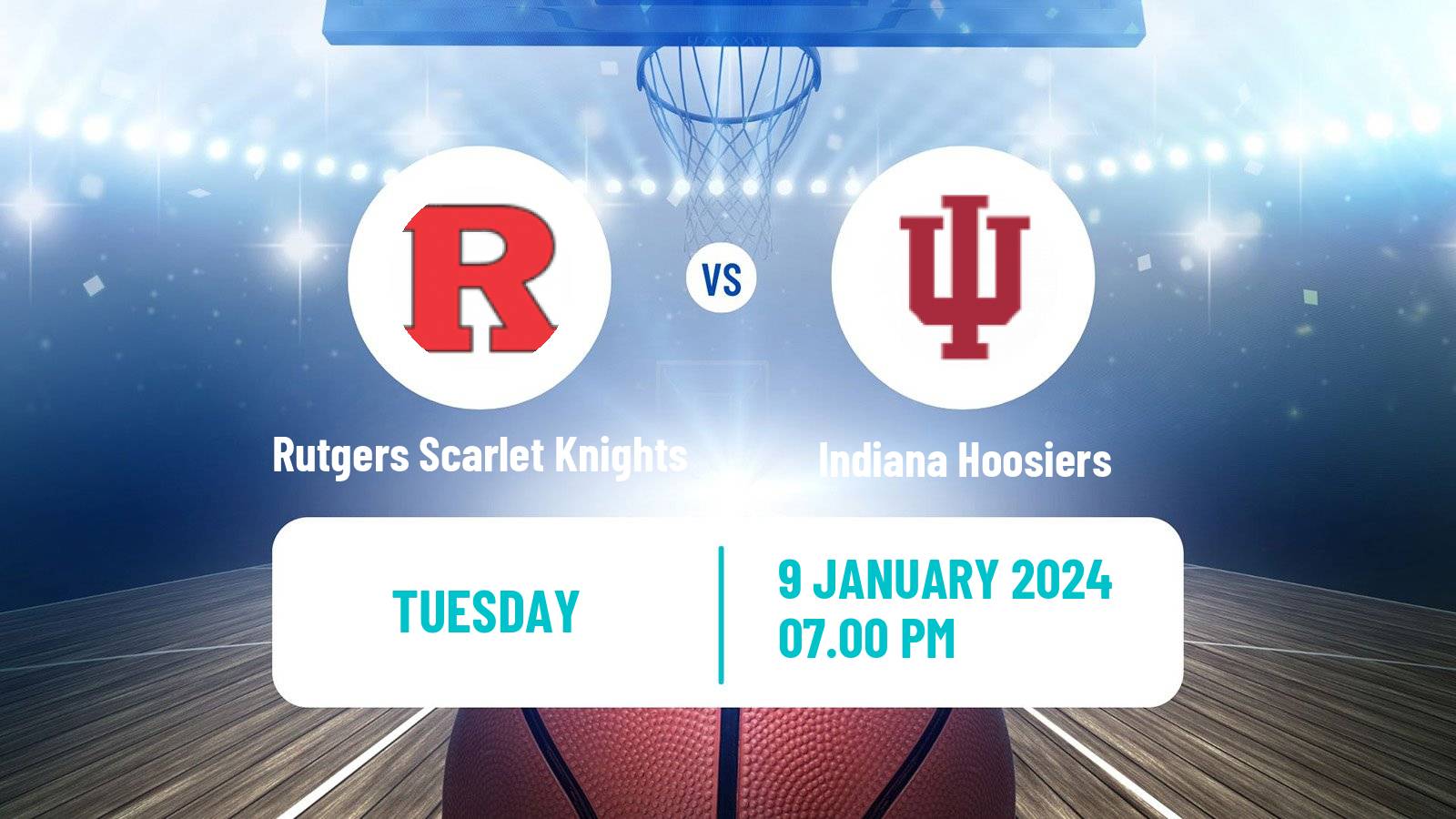 Basketball NCAA College Basketball Rutgers Scarlet Knights - Indiana Hoosiers