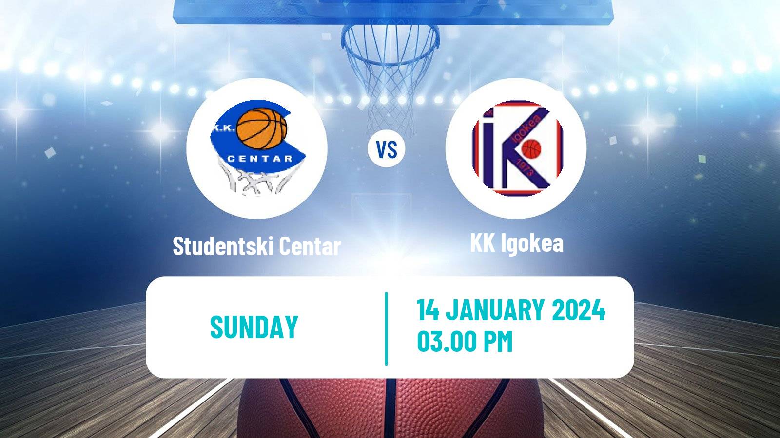 Basketball Adriatic League Studentski Centar - Igokea
