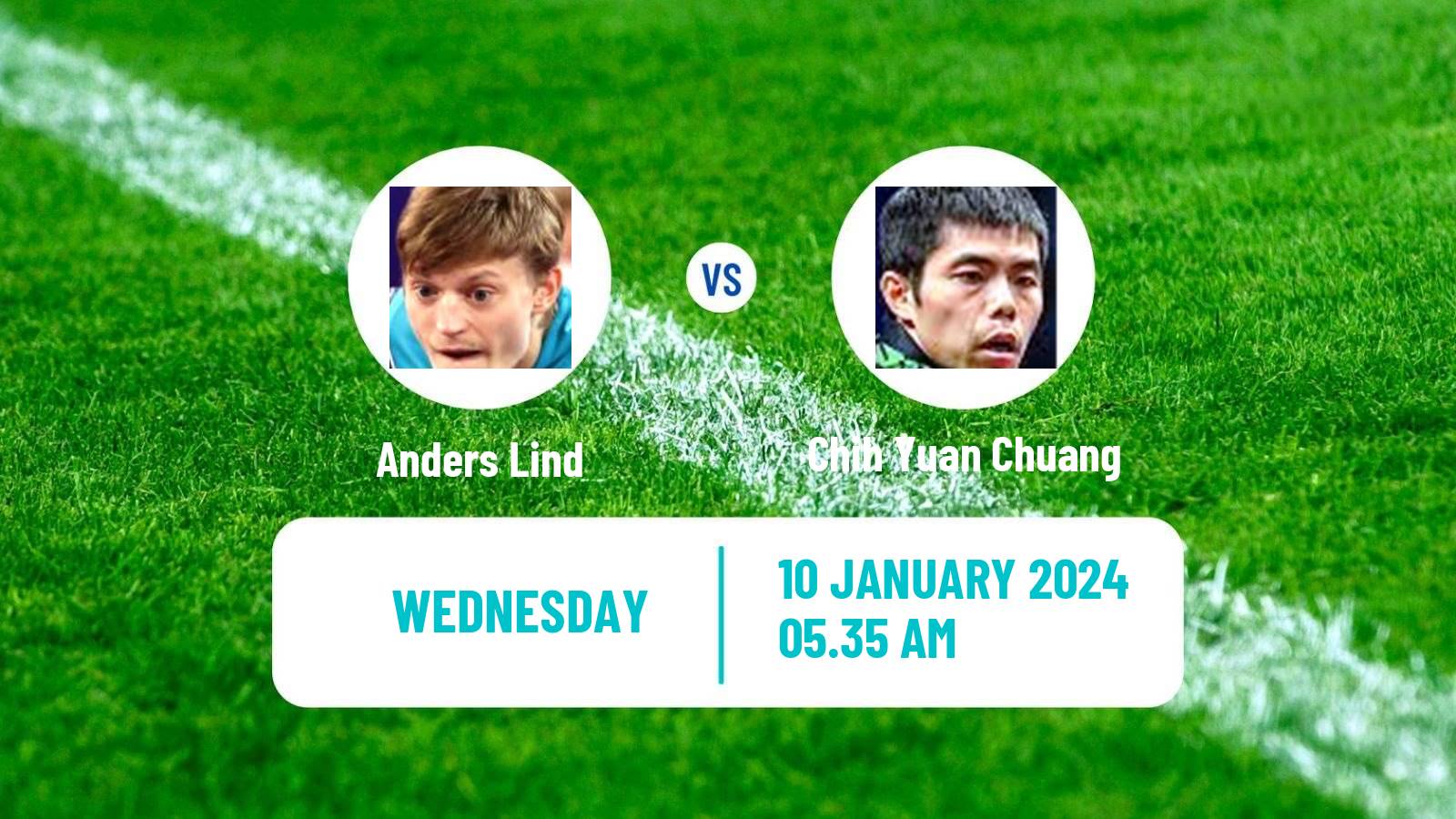 Table tennis Wtt Star Contender Doha Men Anders Lind - Chih Yuan Chuang