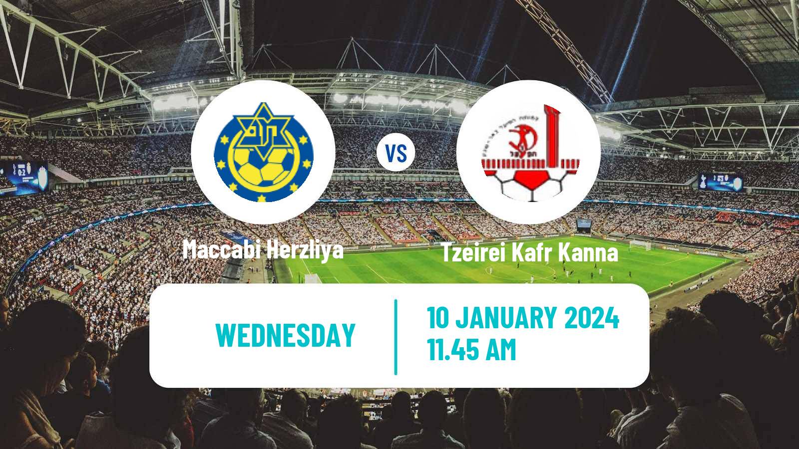 Soccer Israeli State Cup Maccabi Herzliya - Tzeirei Kafr Kanna