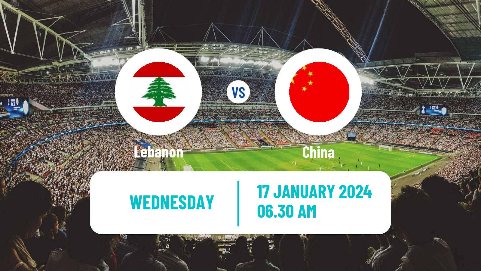 Soccer Asian Cup Lebanon - China