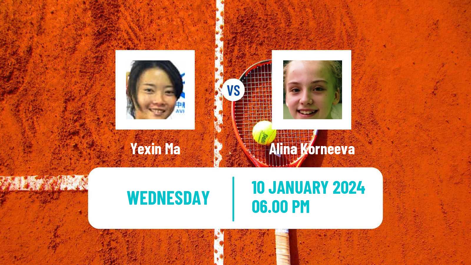 Tennis WTA Australian Open Yexin Ma - Alina Korneeva