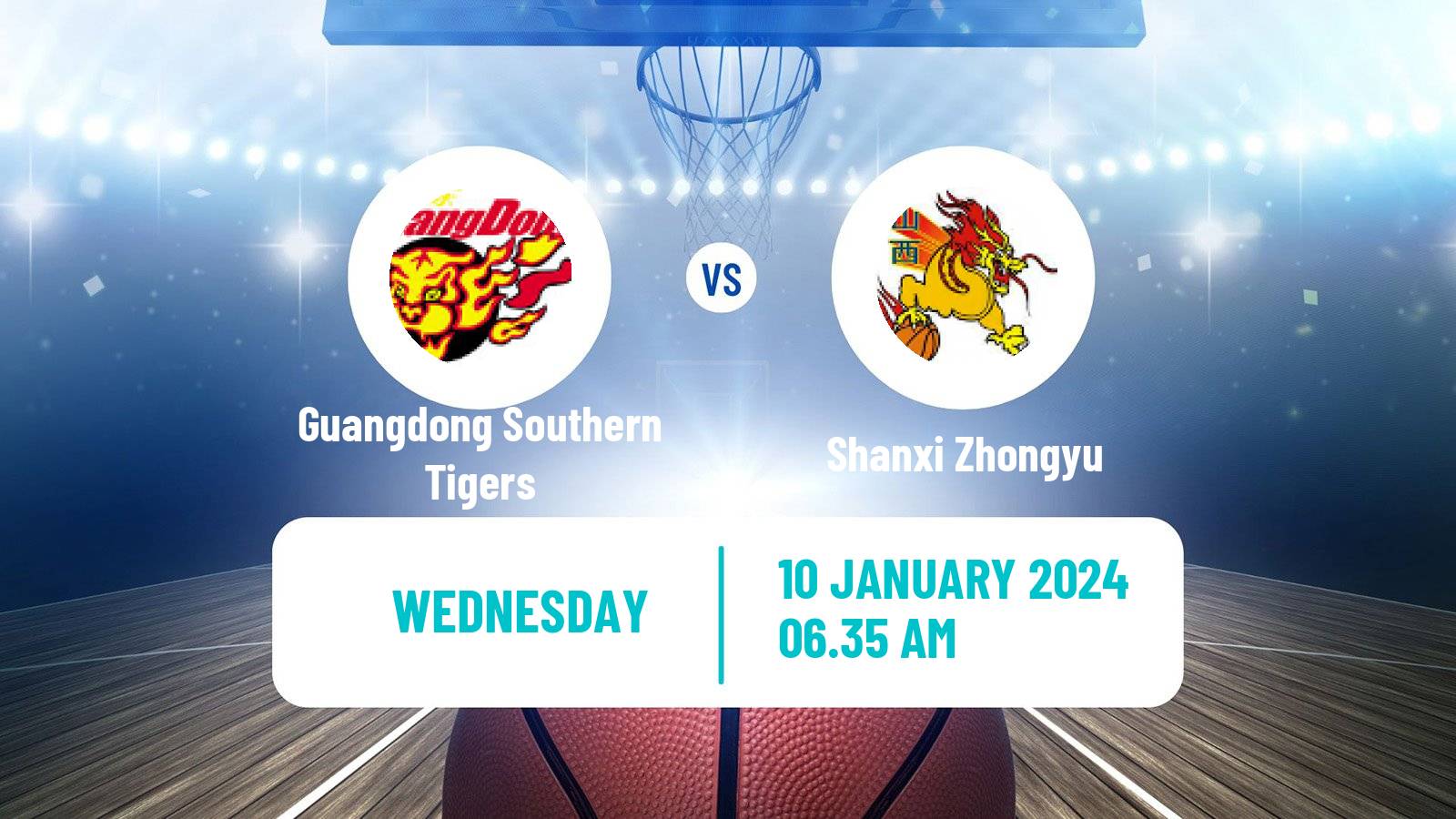 Basketball CBA Guangdong Southern Tigers - Shanxi Zhongyu