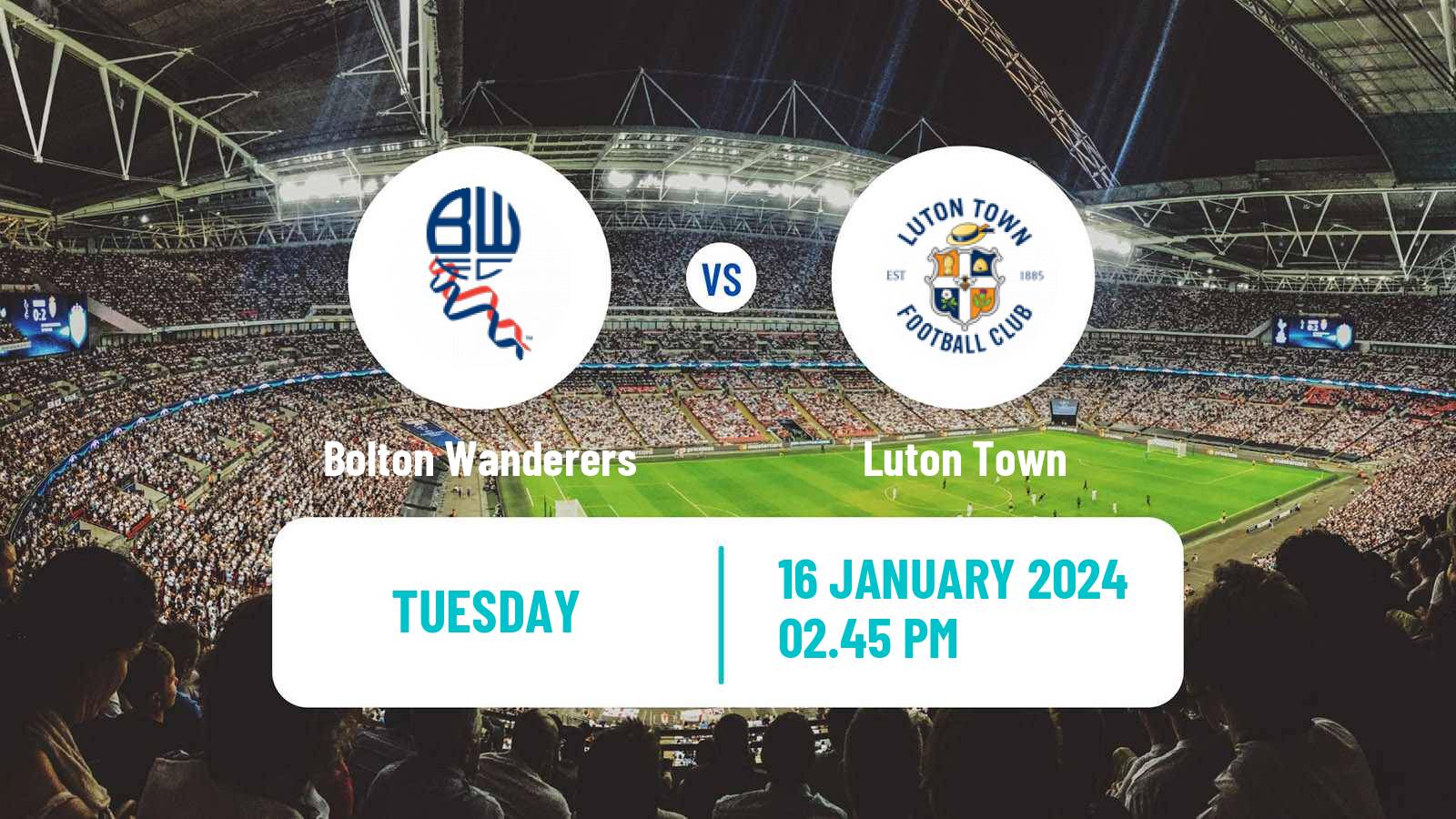 Soccer English FA Cup Bolton Wanderers - Luton Town