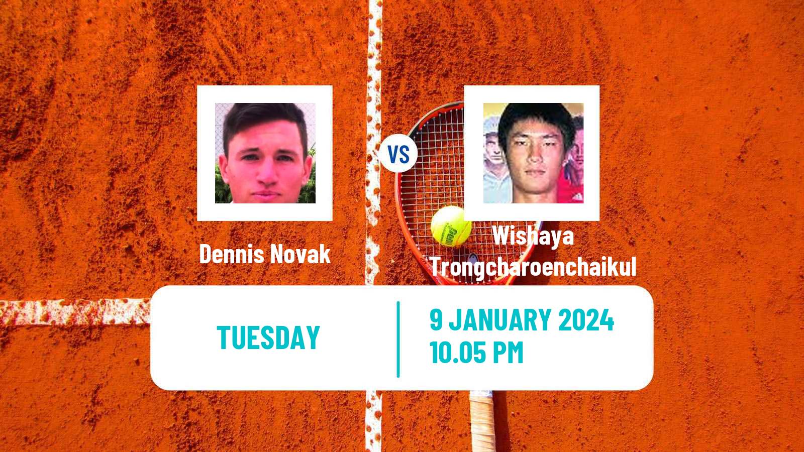 Tennis Nonthaburi 2 Challenger Men Dennis Novak - Wishaya Trongcharoenchaikul