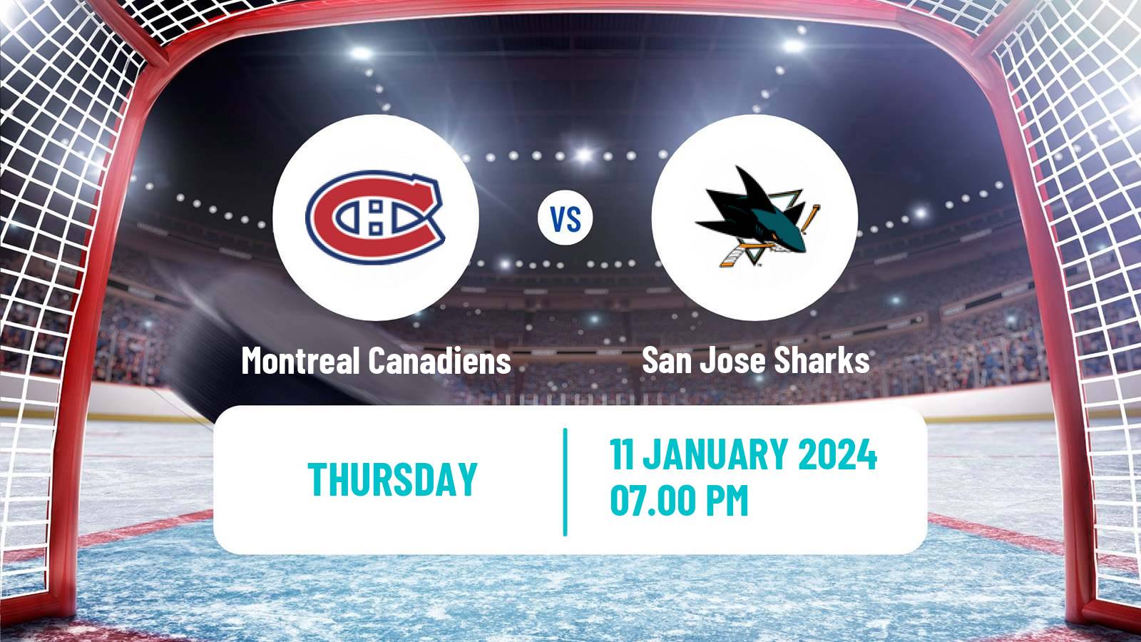 Hockey NHL Montreal Canadiens - San Jose Sharks