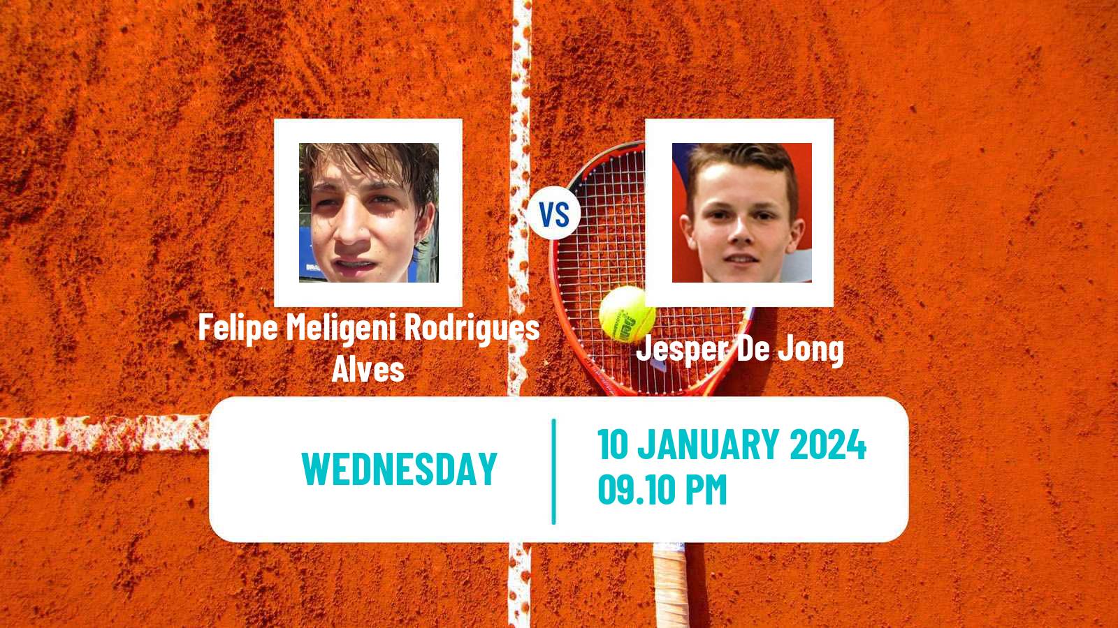 Tennis ATP Australian Open Felipe Meligeni Rodrigues Alves - Jesper De Jong