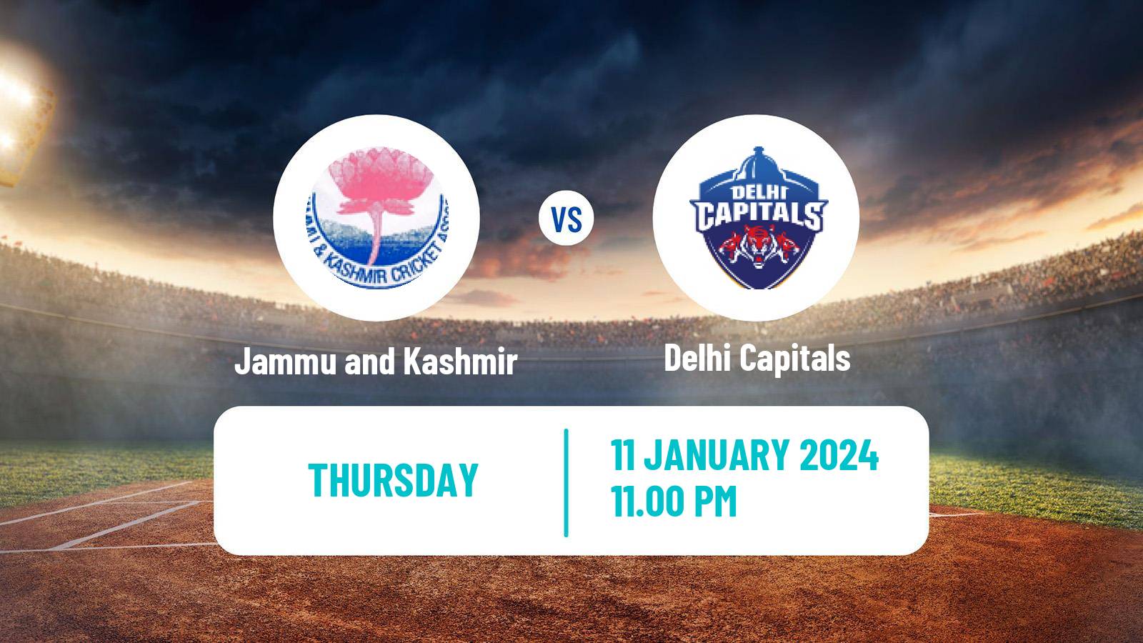 Cricket Ranji Trophy Jammu and Kashmir - Delhi Capitals