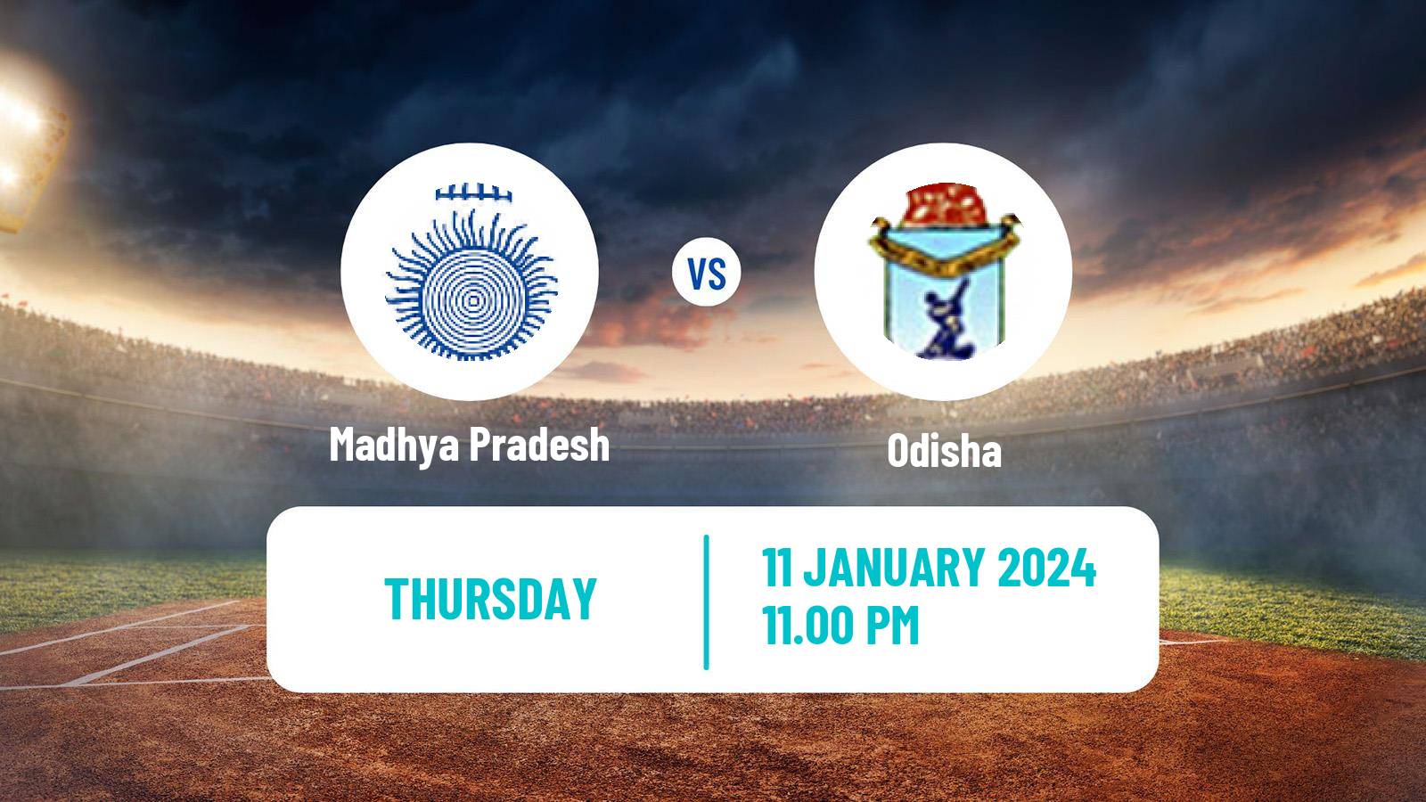Cricket Ranji Trophy Madhya Pradesh - Odisha