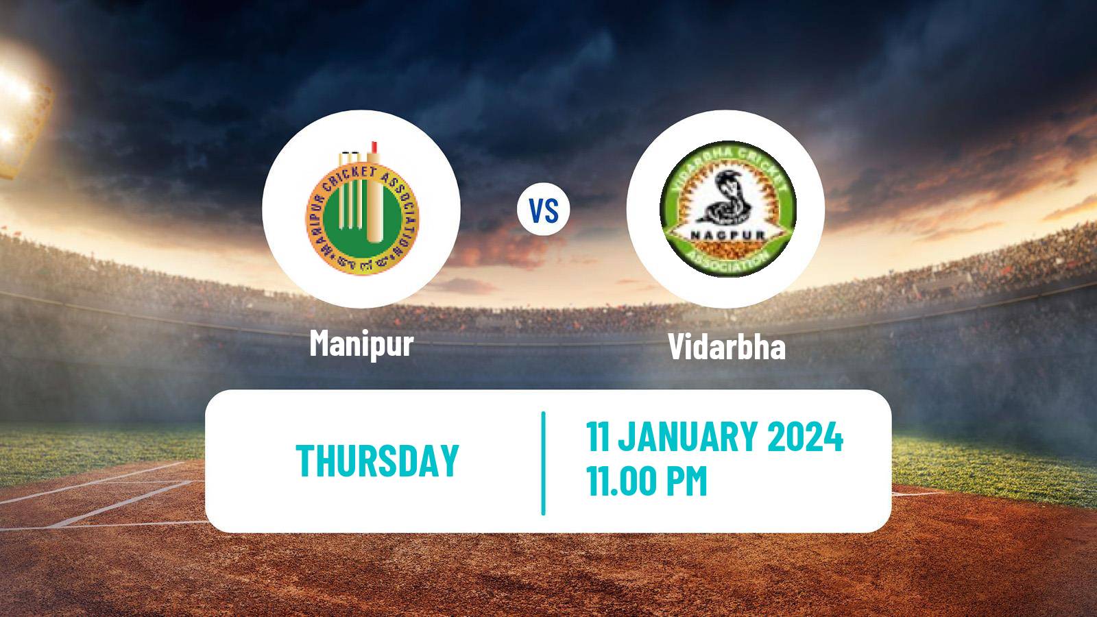 Cricket Ranji Trophy Manipur - Vidarbha