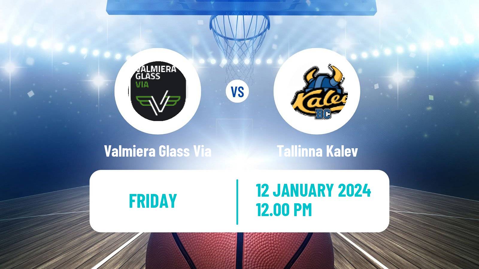 Basketball Estonian–Latvian Basketball League Valmiera Glass Via - Tallinna Kalev