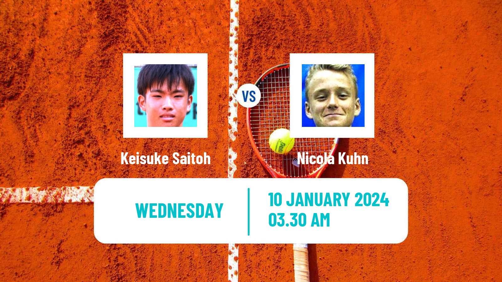 Tennis ITF M15 Monastir 2 Men Keisuke Saitoh - Nicola Kuhn