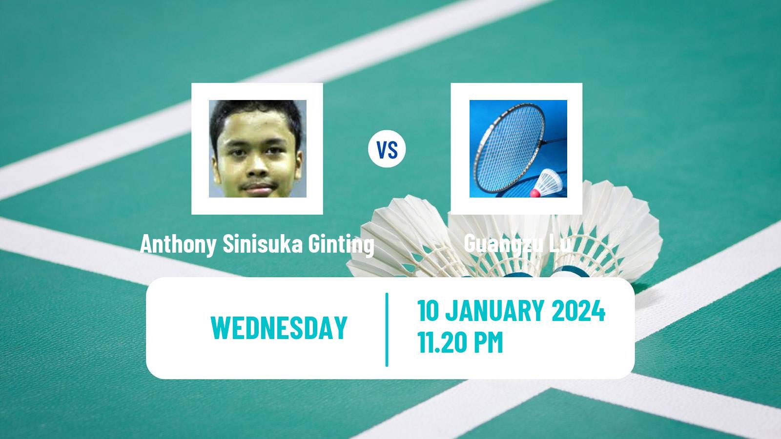 Badminton BWF World Tour Malaysia Open Men Anthony Sinisuka Ginting - Guangzu Lu