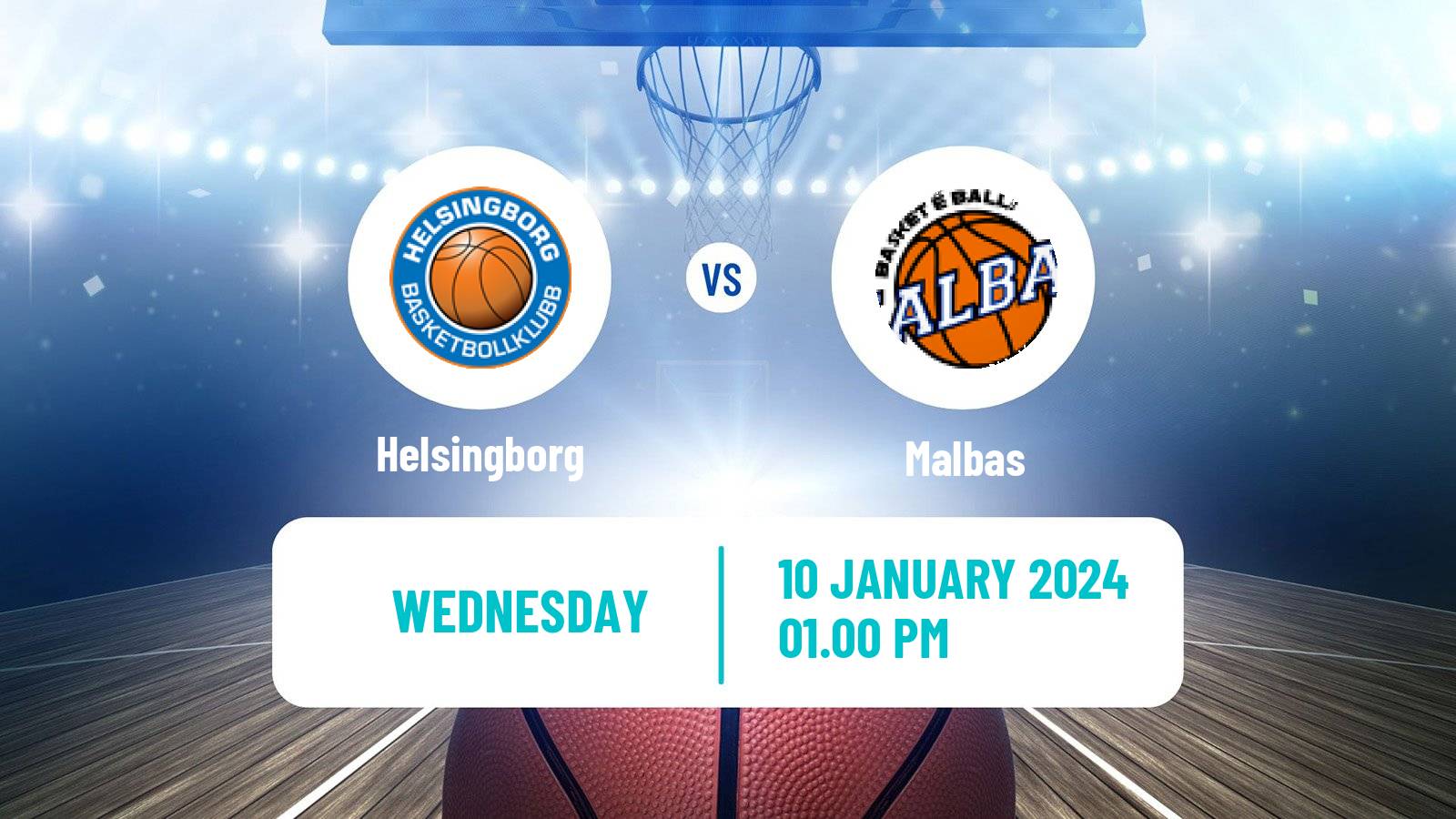 Basketball Swedish Superettan Basketball Helsingborg - Malbas