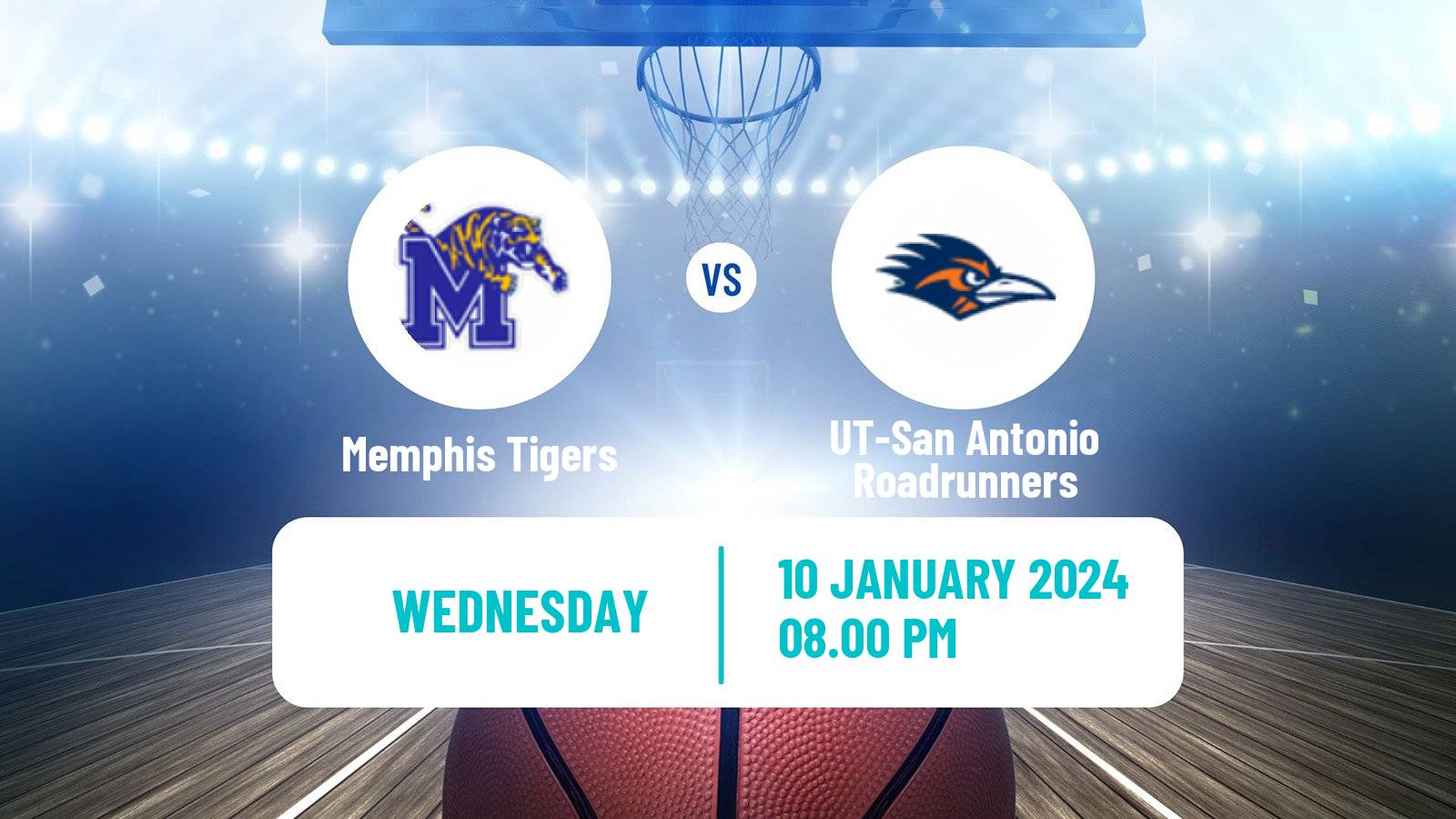 Basketball NCAA College Basketball Memphis Tigers - UT-San Antonio Roadrunners
