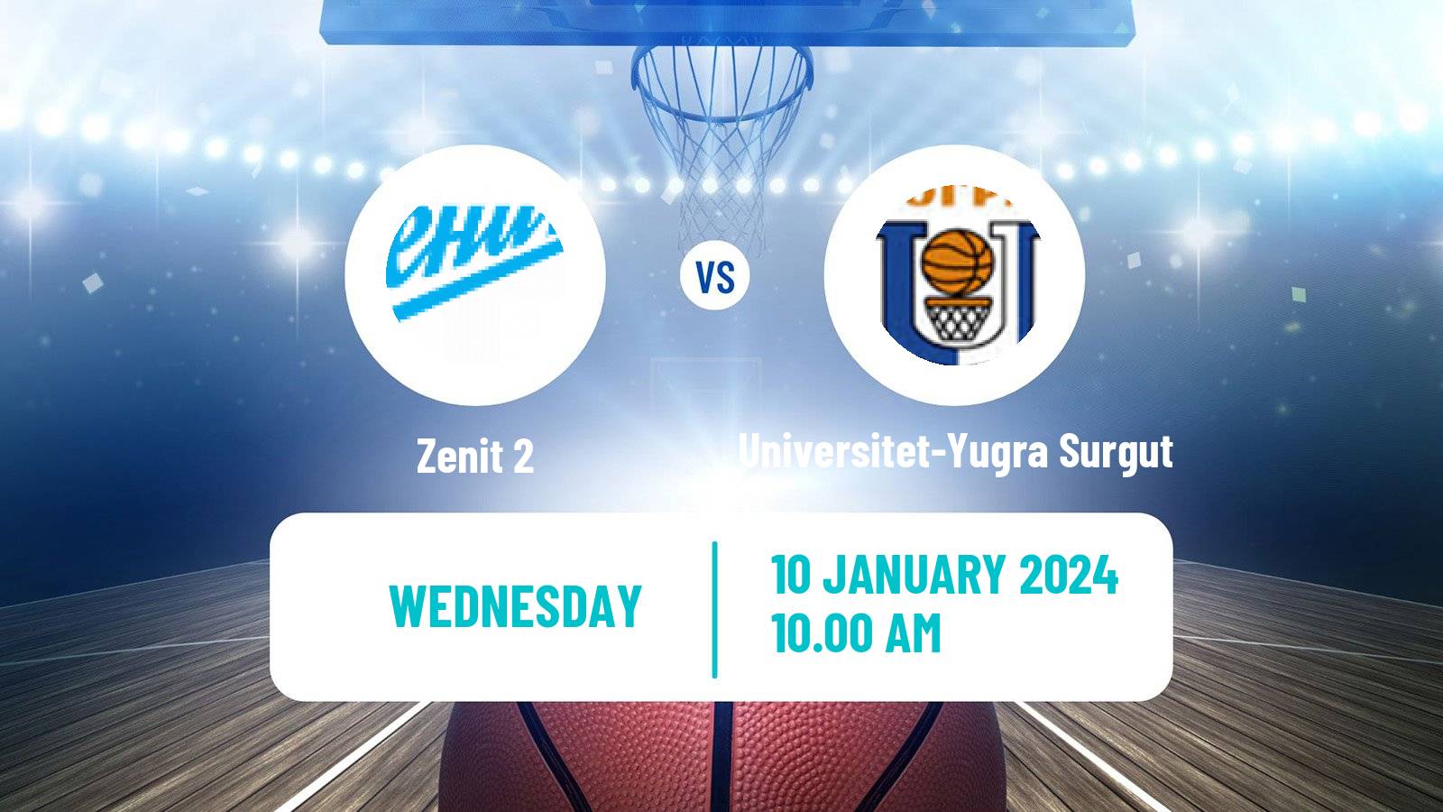 Basketball Russian Super League Basketball Zenit 2 - Universitet-Yugra Surgut