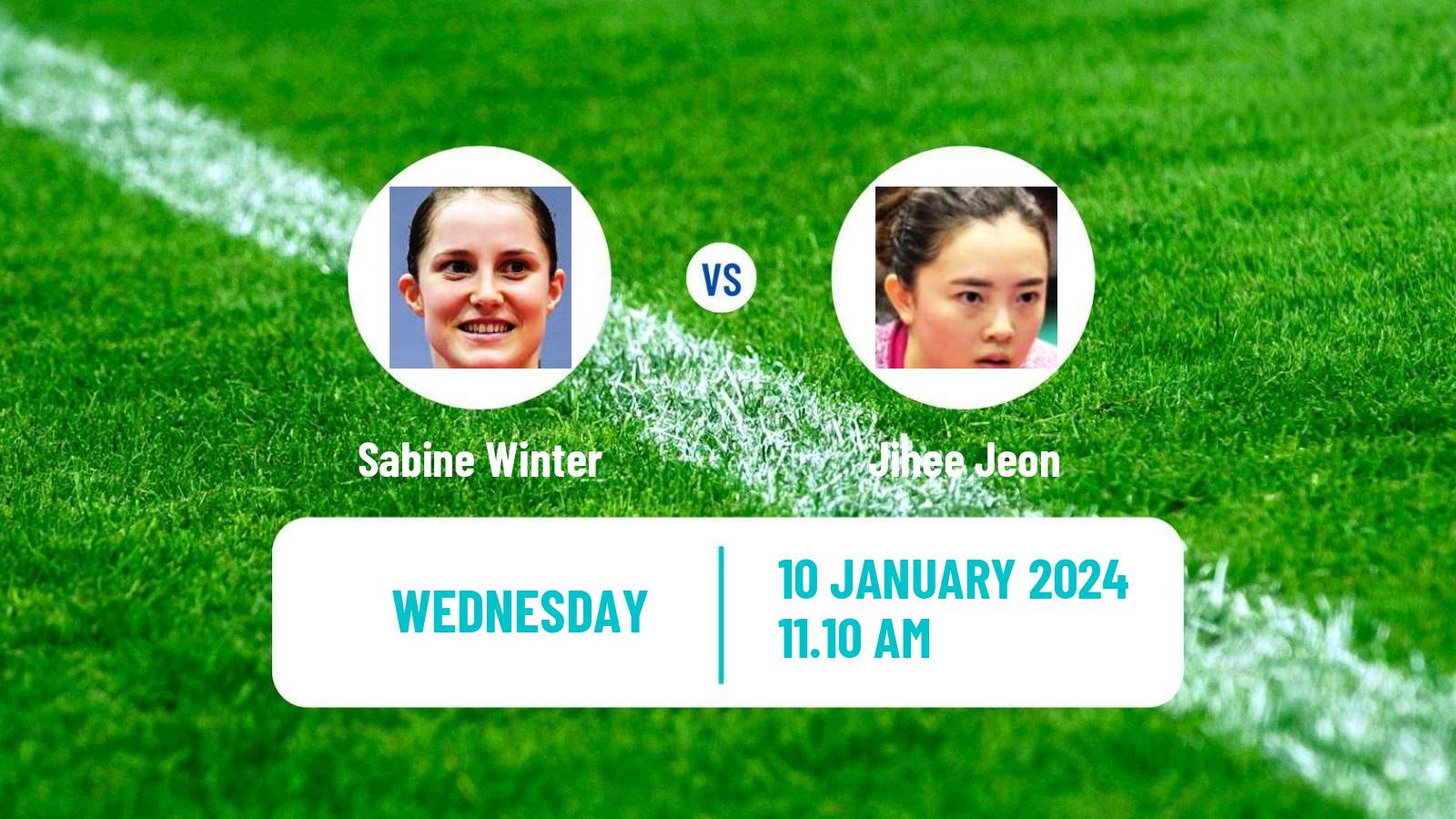 Table tennis Wtt Star Contender Doha Women Sabine Winter - Jihee Jeon