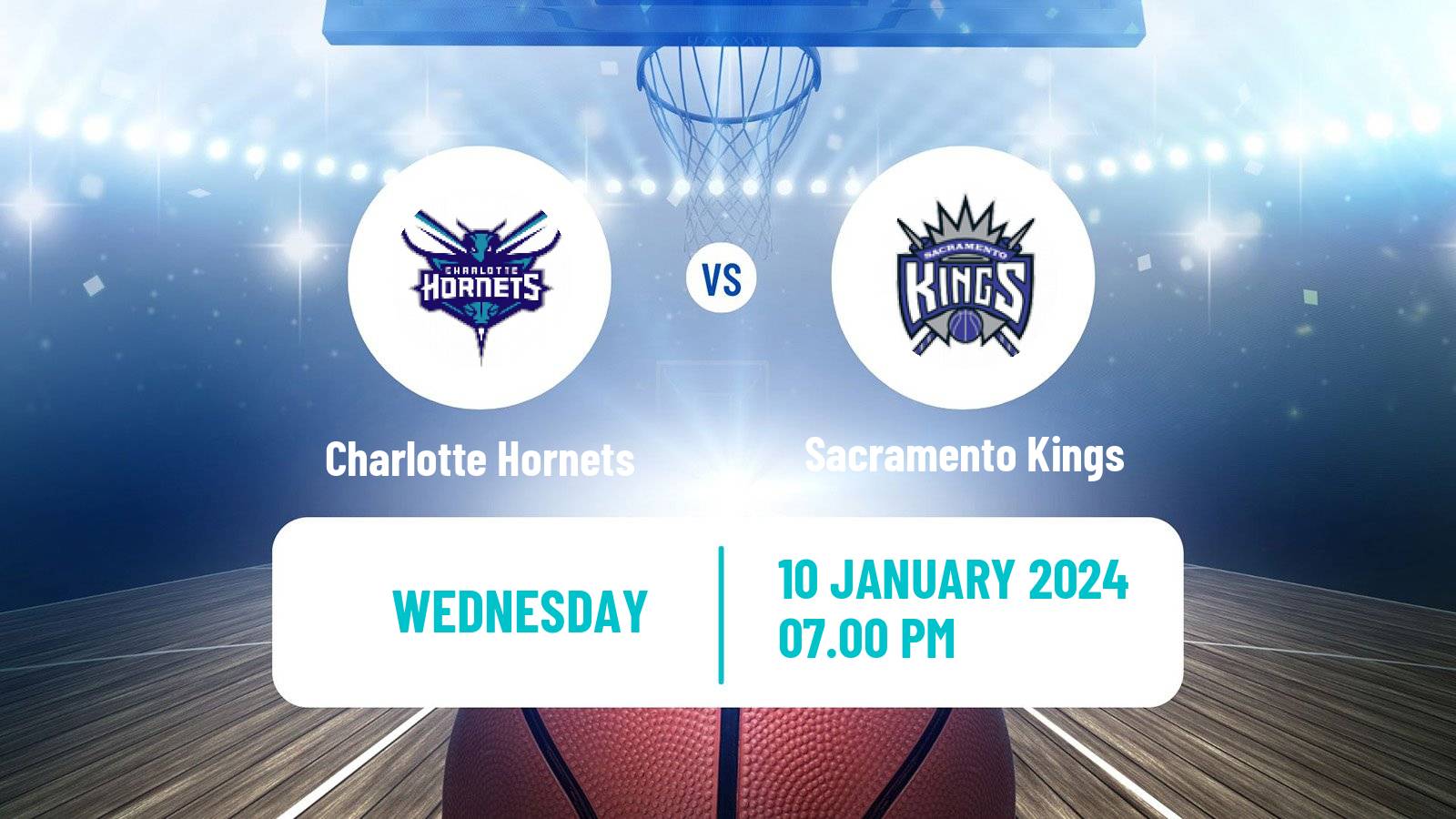 Basketball NBA Charlotte Hornets - Sacramento Kings