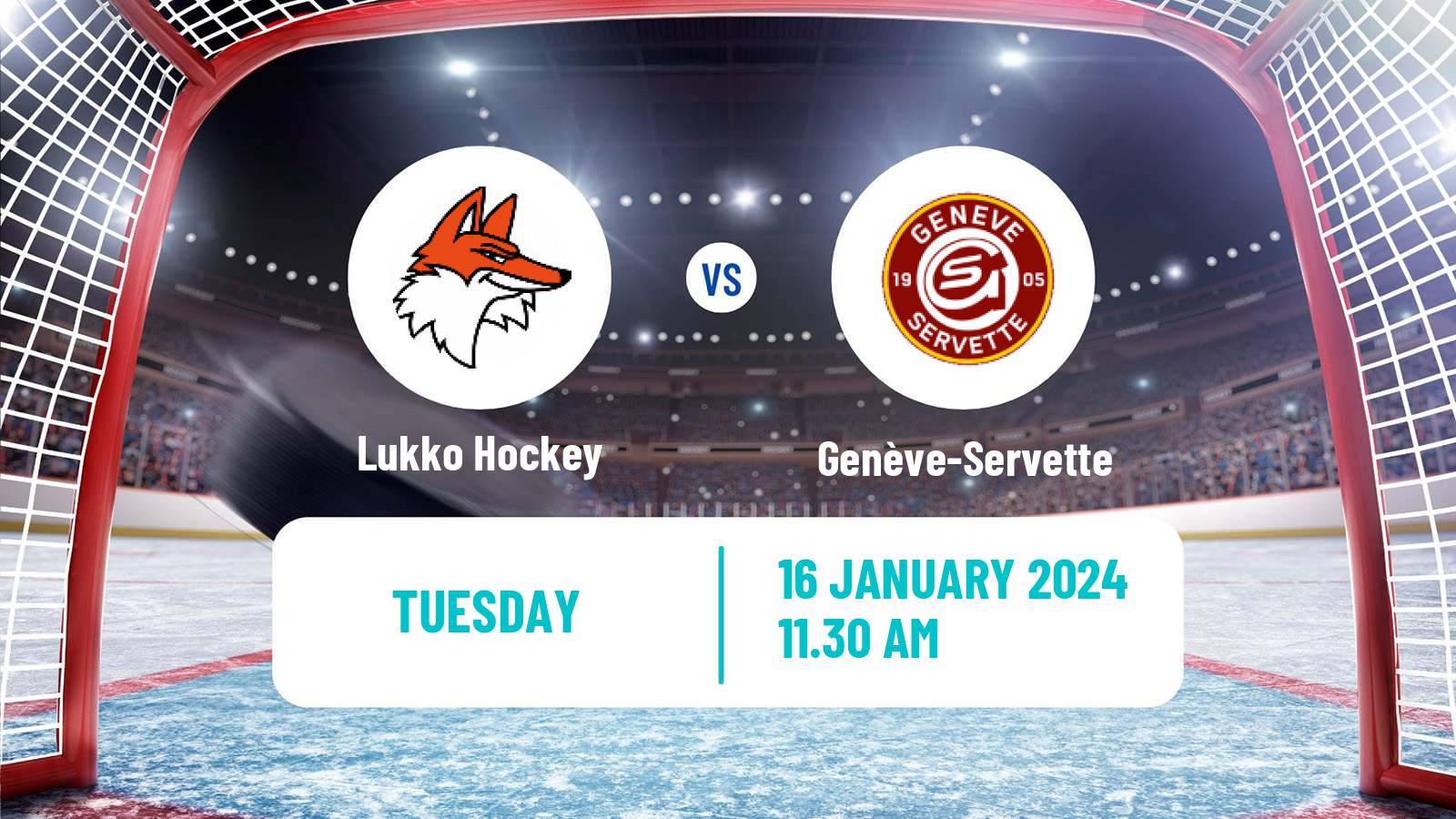 Hockey Champions League Ice Hockey Lukko - Genève-Servette