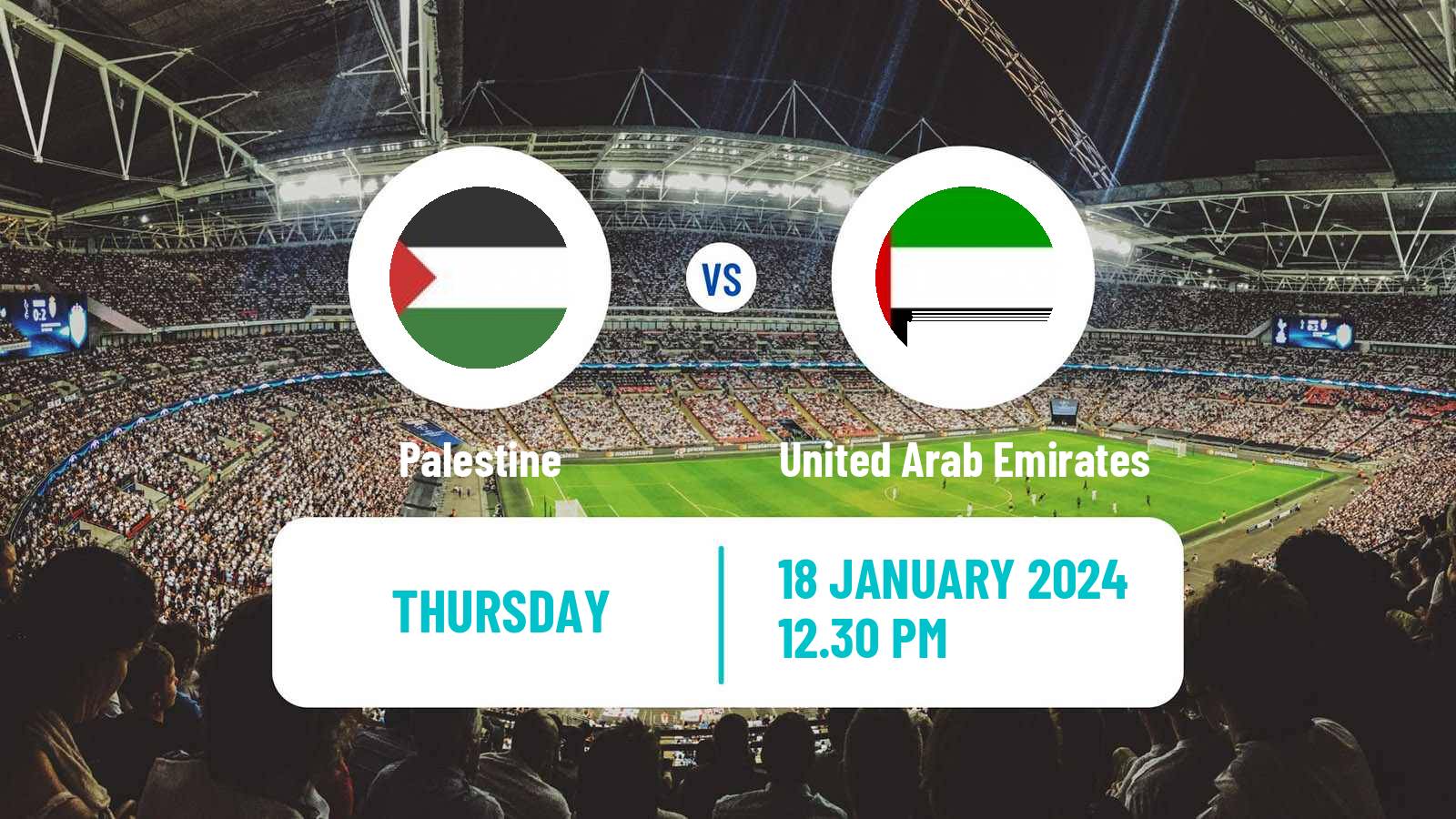 Soccer Asian Cup Palestine - United Arab Emirates